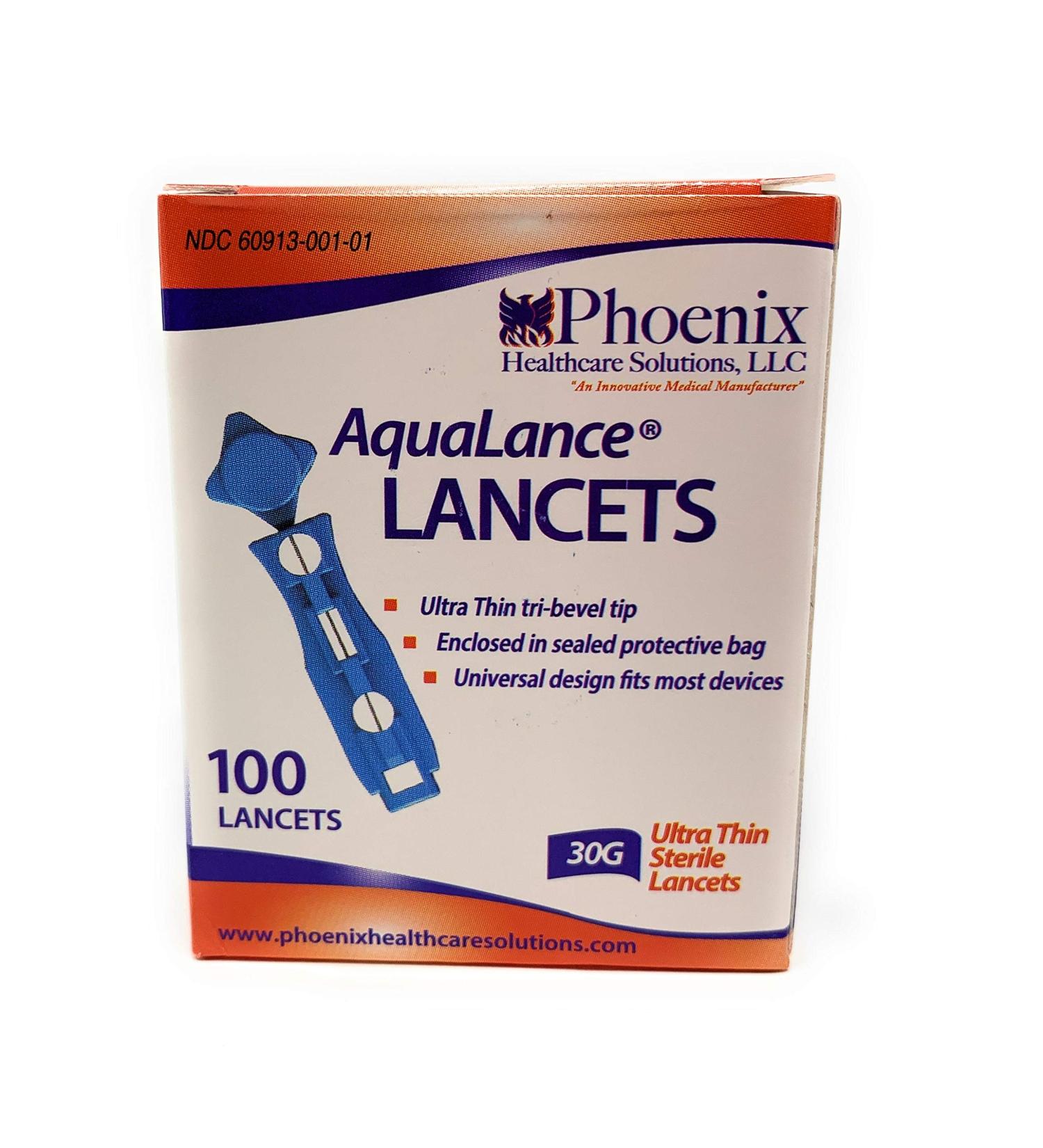 Aqualance 30G Lancets - 100