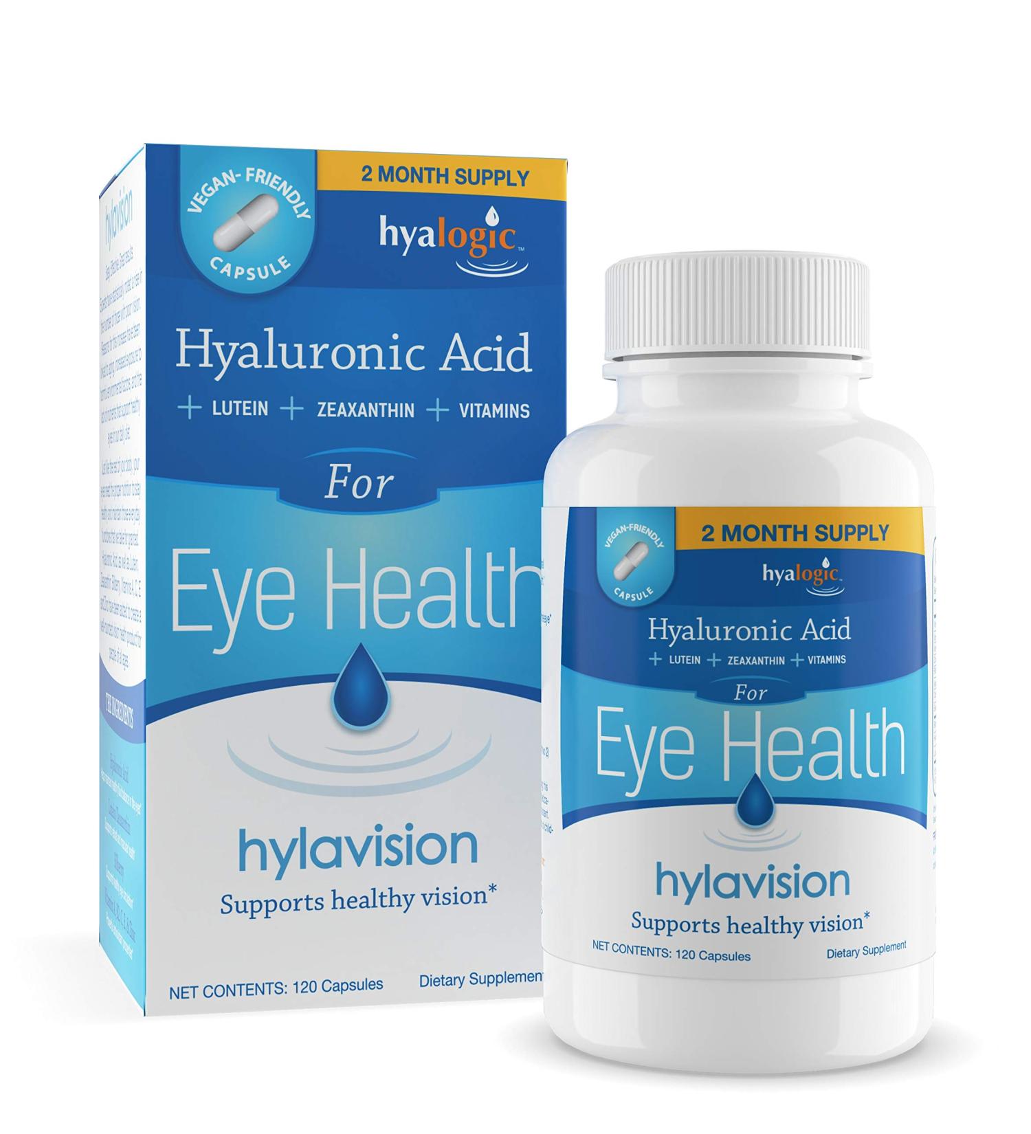 Hyalogic Hylavision Hyaluronic Acid 120 Capsules - Hydration & Joint Support - Buy Online on GoSupps.com