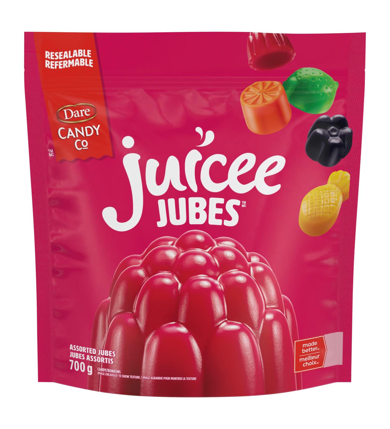 Dare Juicee Jubes (Pack of 6) - Mixed Fruit Soft and Chewy Ju Jubes Candy Gluten Free Dairy Free Fat Free 6 x 700g - Buy Online on GoSupps.com