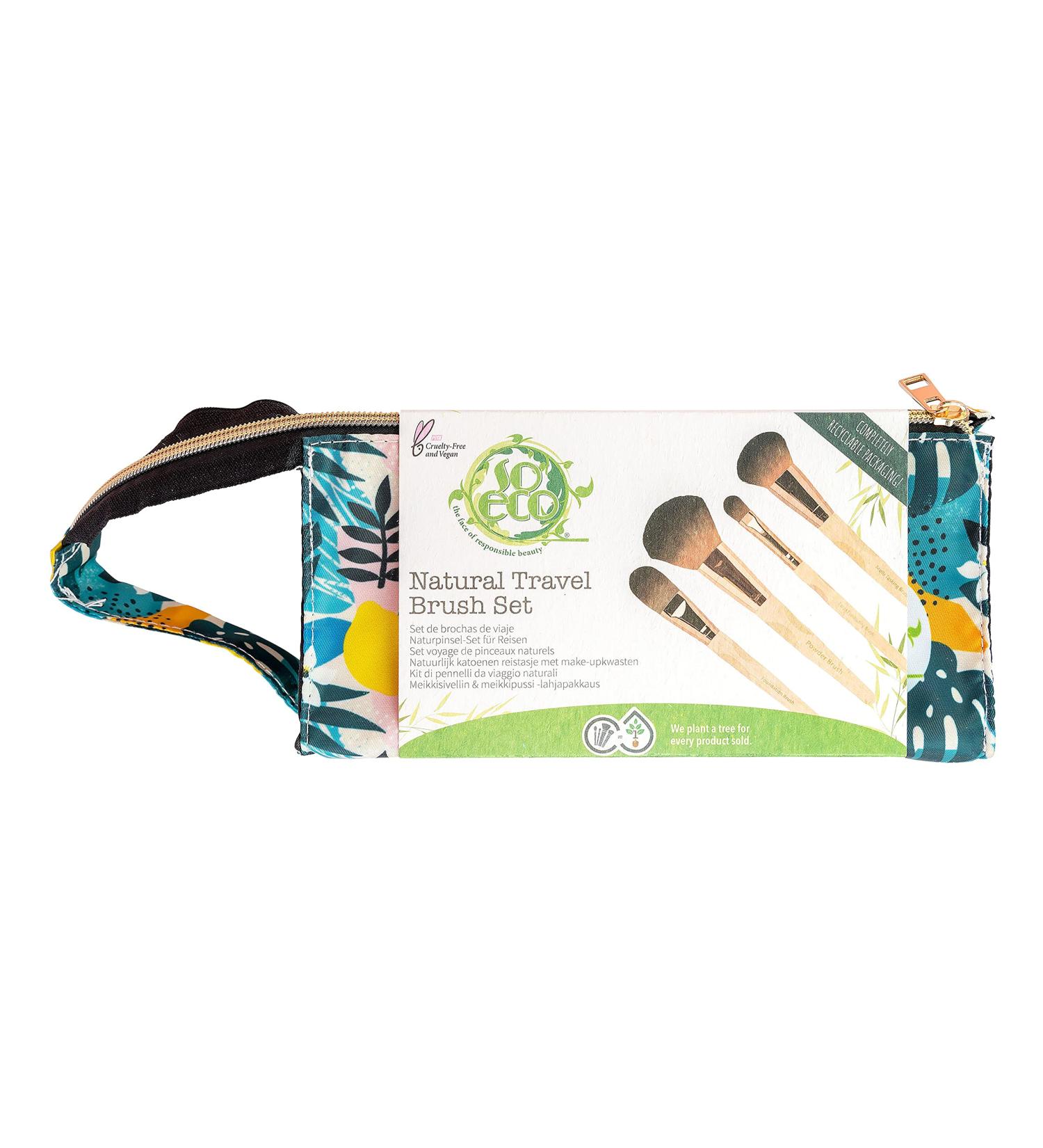 So Eco Natural Travel Brush Set Pink One Size - Buy Online on GoSupps.com