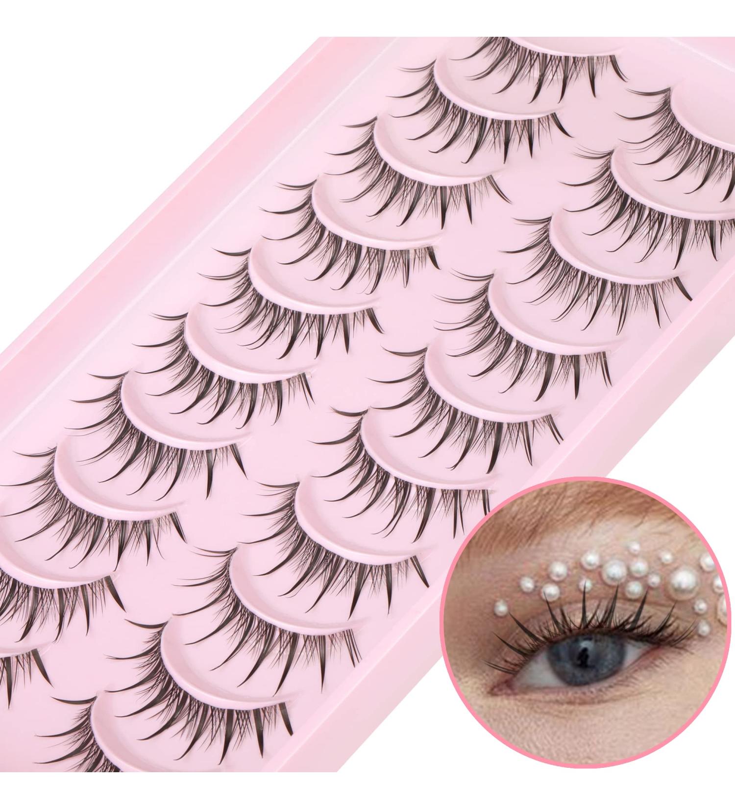 Geeneiya 02A 3D Mink Eyelashes Pack - 10 Pairs Natural Look Fluffy Individual Cluster Extension Lashes - Buy Online on GoSupps.com