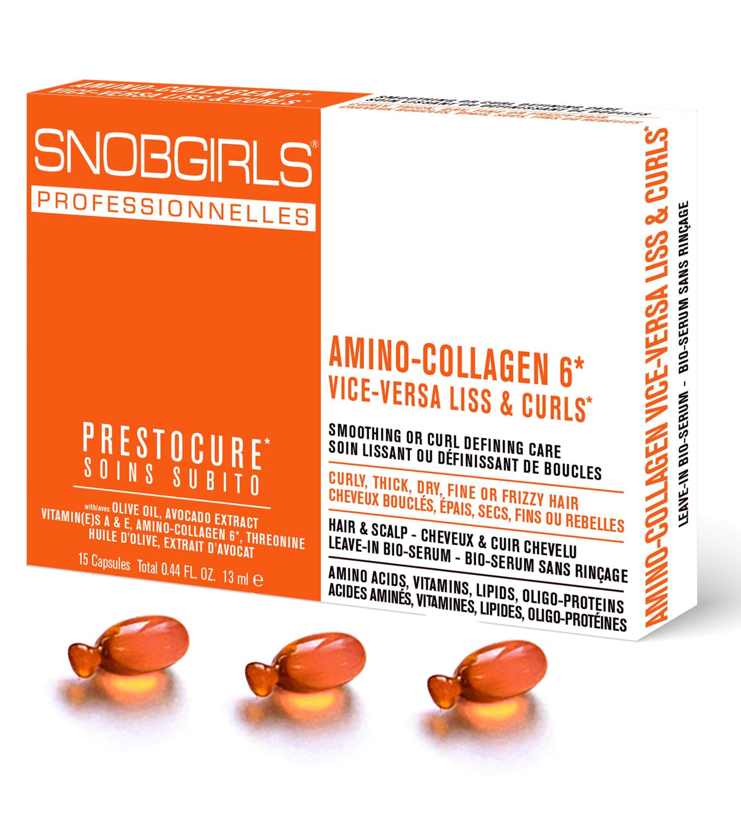 SNOBGIRLS VICE-VERSA CURLS Vegan Hair Oil Smoothing or Curl Defining All Types of Curls Curly Dry or Frizzy Hair with Amino Collagen Olive Oil Hyaluronic Acid & Hair Vitamins (15 Capsules) - Buy Online on GoSupps.com