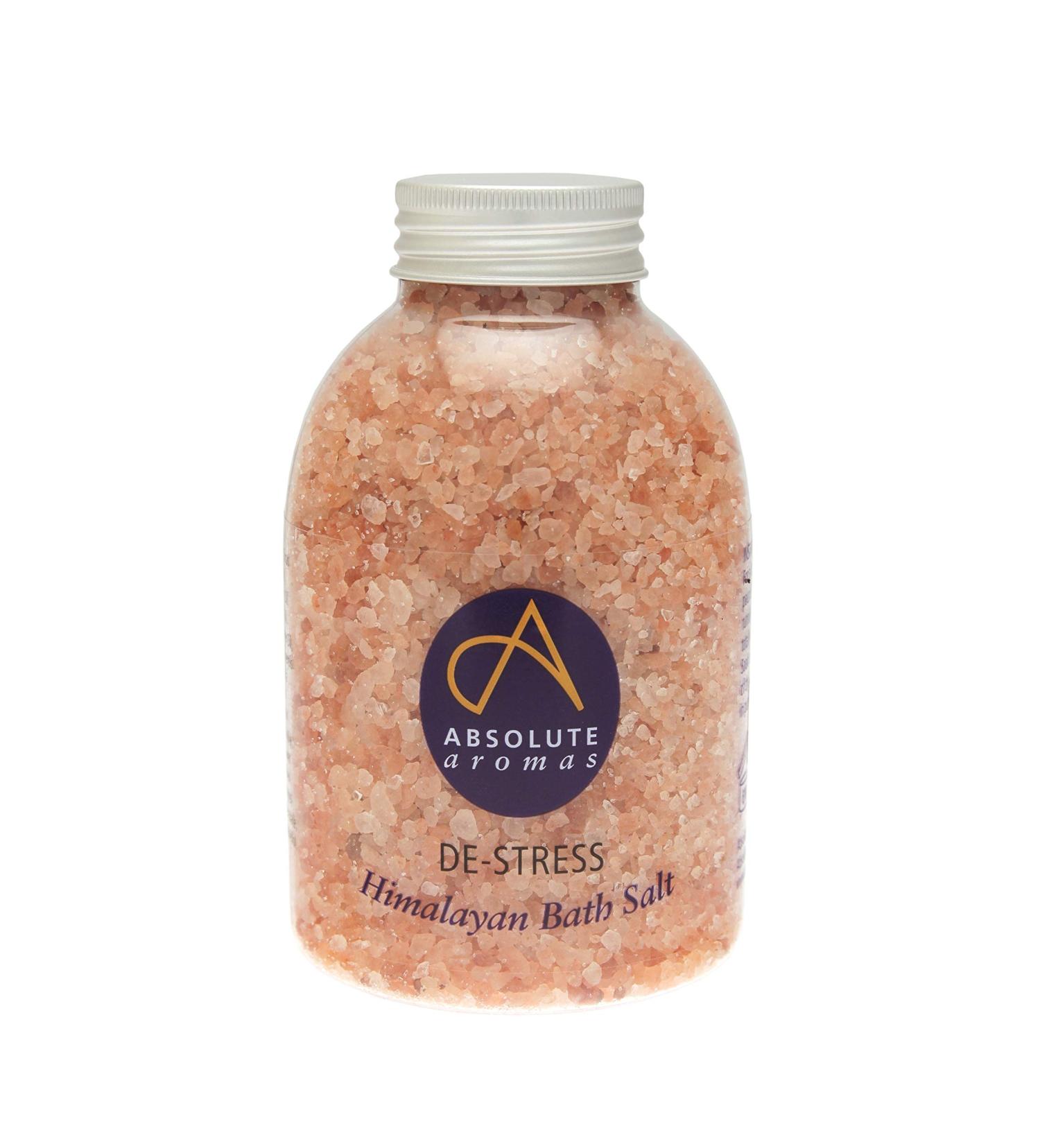Absolute Aromas De-Stress Bath Salts 625g - Natural Pink Himalayan Salt with 100% Pure Essential Oils - Relax and Soothe Muscles - Pack of 1 - Buy Online on GoSupps.com