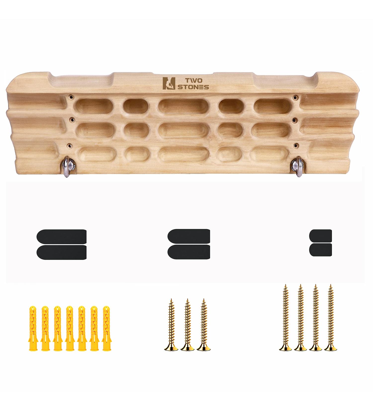 Premium Rock Climbing Hangboard with Jugs, Edges, Slopers, and Pockets - CJ-HB2112BX - Buy Online on GoSupps.com