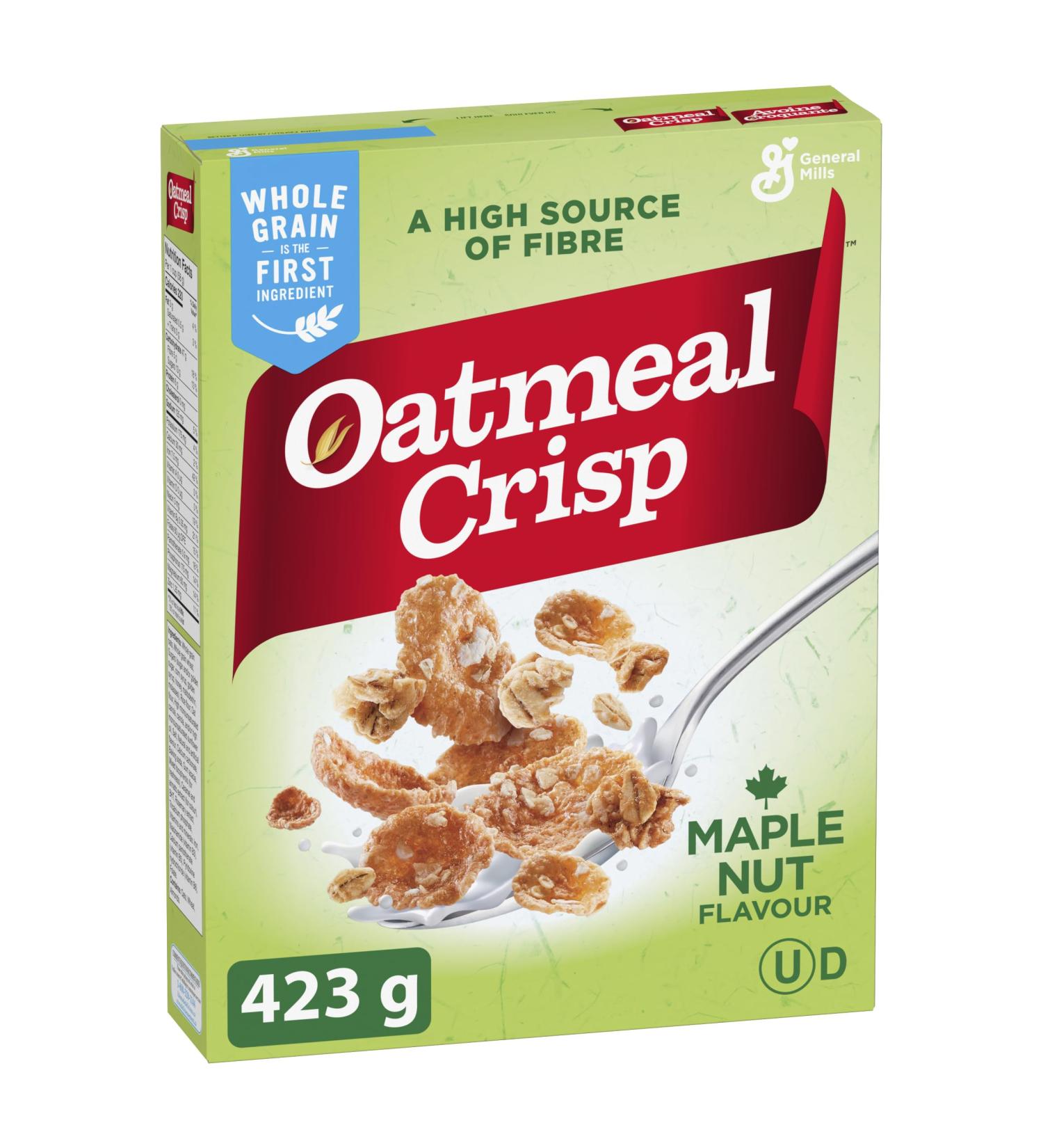 OATMEAL CRISP Maple Nut Flavour Cereal 423 Grams Package of Cereal Whole Grain is The First Ingredient - Buy Online on GoSupps.com