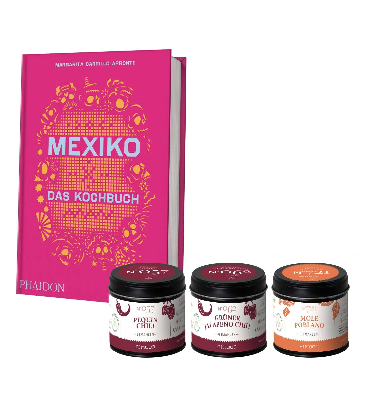 Rimoco Gift Set Mexico - Authentic Mexico Cookbook & Gourmet Chili Spices for Delicious Mexican Cooking - Buy Online on GoSupps.com
