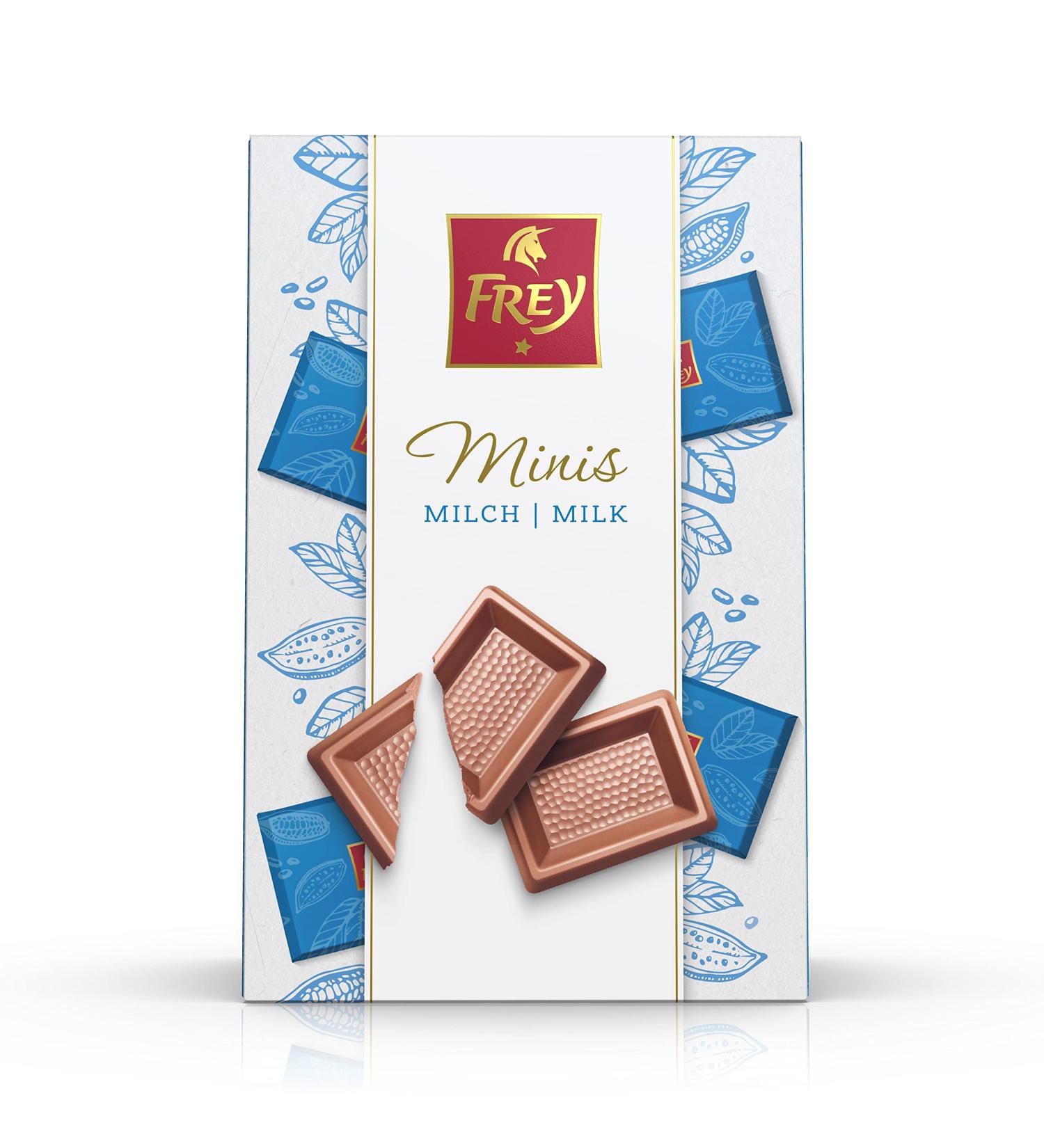Frey Chocolat Suisse - Minis Milk 150g - Cacao 32% minimum - Swiss Premium Chocolate - Rainforest Alliance Certified - Buy Online on GoSupps.com