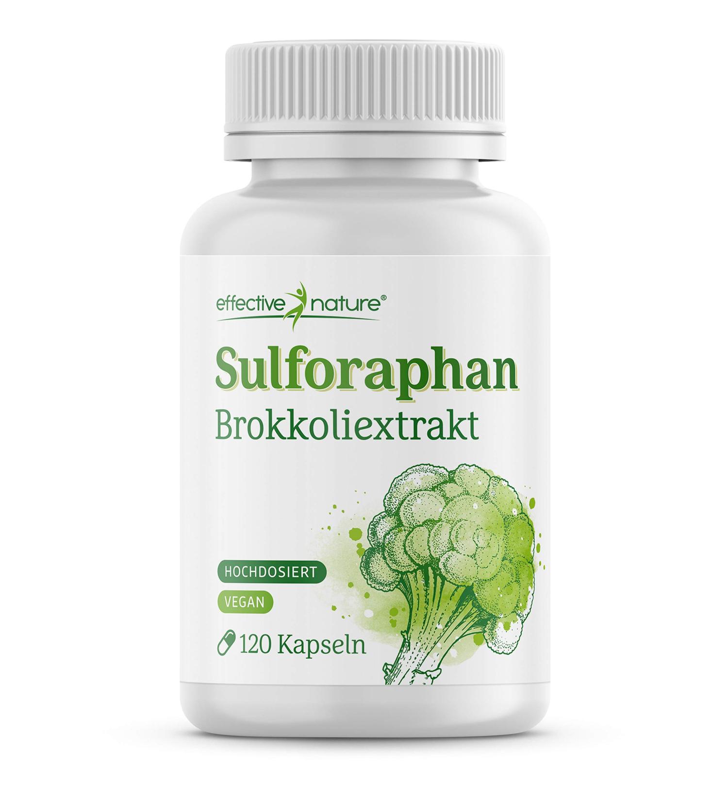 Effective Nature Sulforaphane High Dose 100 mg - 120 Capsules - Broccoli Extract for Enhanced Wellness - International Shipping Available - Buy Online on GoSupps.com