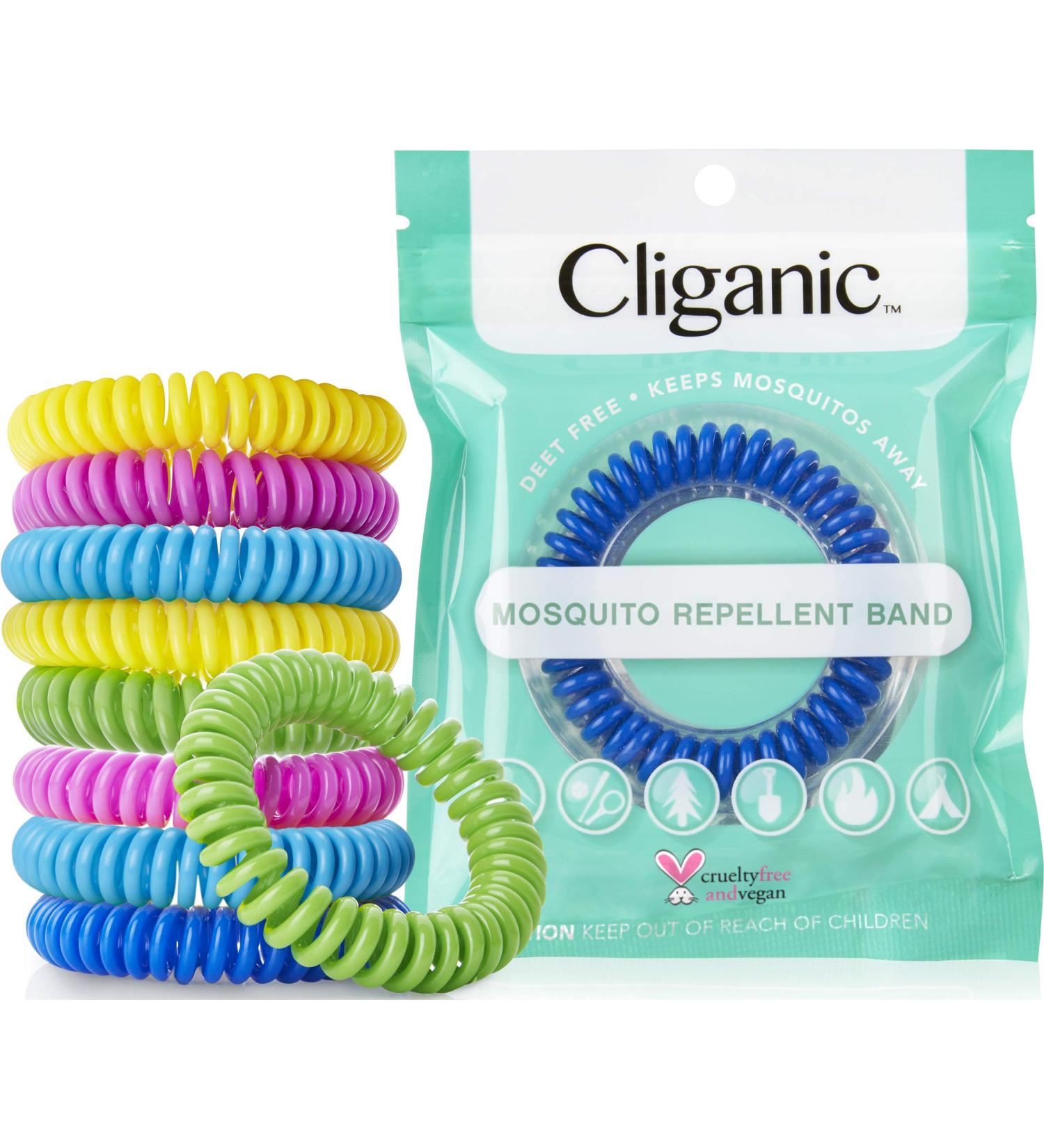 Cliganic DEET-Free Mosquito Repellent Bracelets - 20 Pack, 20 Count | Natural Insect Protection Bands - Buy Online on GoSupps.com