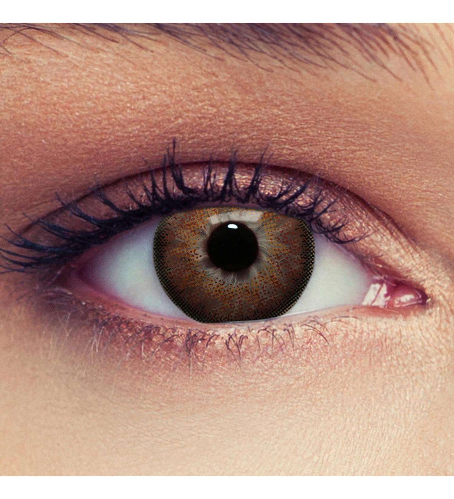 Dimension Hazel Hazelnut Brown Colored Contact Lenses - 3 Month Wear | 0.0 Diopter | Free Case | International Shipping - Buy Online on GoSupps.com