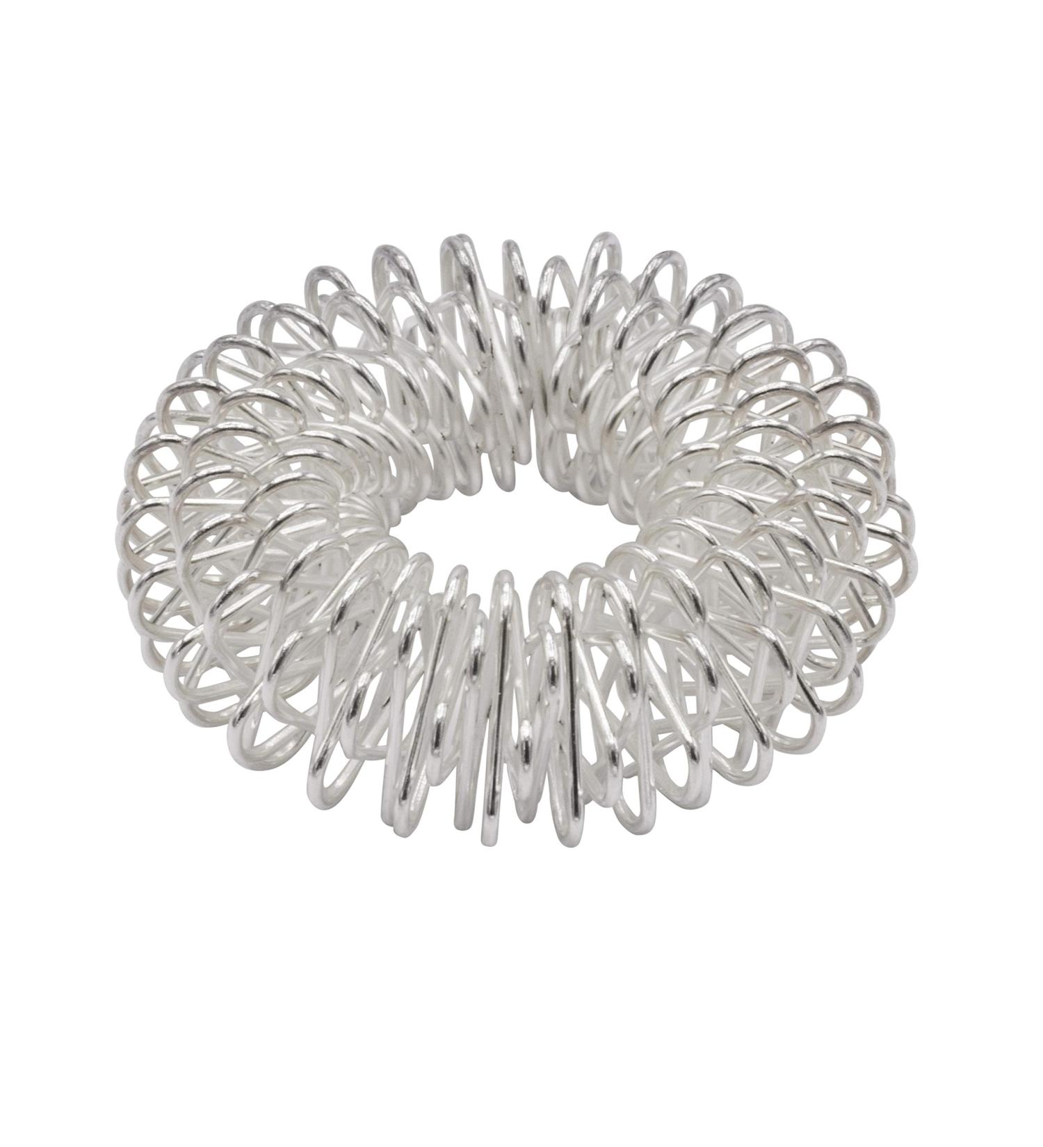 Chi -Enterprise - Premium massage ring for the finger |Anti -stress ring |Acupressure Ring - Anxiety Ring |Contents: 1x anti -stress ring (silver/small) 1 ring (small) silver