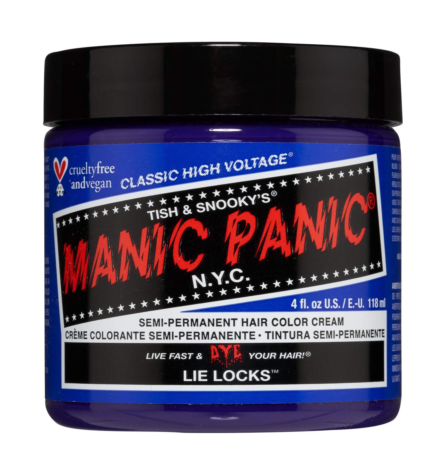 Manic Panic Lie Locks Hair Dye 4 Fl Oz - Vegan Semi-Permanent Indigo Blue Shade - PPD & Ammonia-Free Hair Color for Men & Women - Buy Online on GoSupps.com