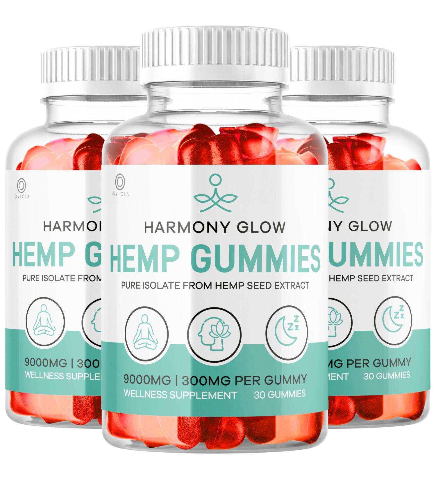 (3 Pack) Harmony Glow Gummies Official Harmony Glow Gummies Formula Reviews Harmonyglow Gummi ES 90 Gummies for 3 Months - Buy Online on GoSupps.com