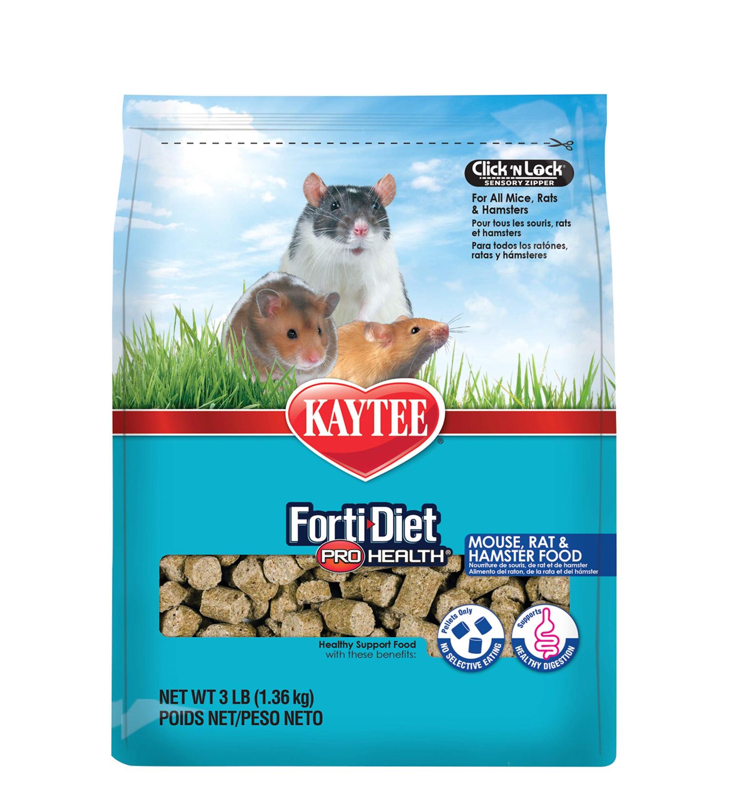 Forti-Diet Pro Health Kaytee Small Animal Food for Mouse and Pet Rats 3-Pound - Buy Online on GoSupps.com