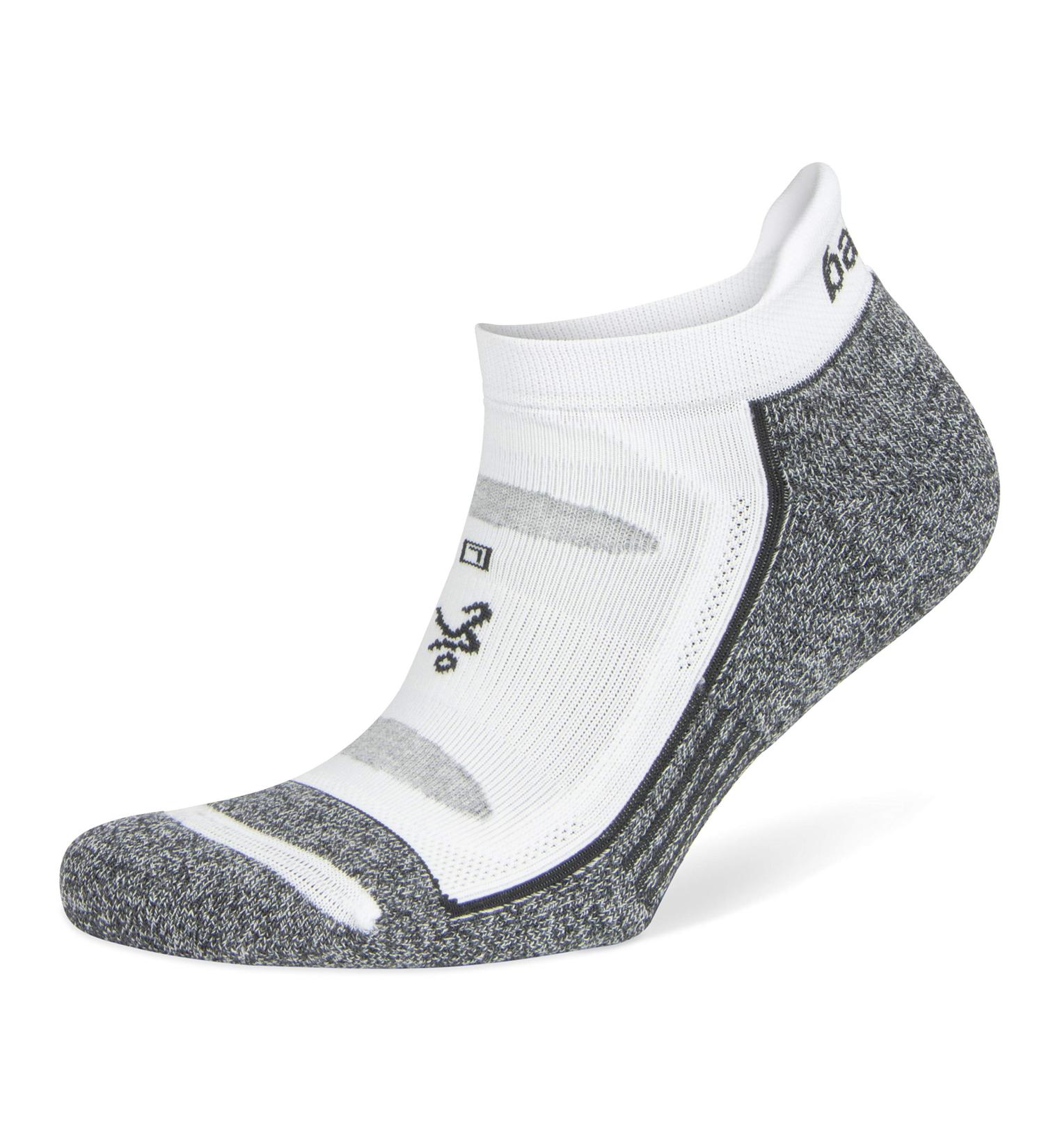 Blister Resist Performance No Show Running Socks - White/Grey (1 Pair) | Men & Women | Size Medium - Buy Online on GoSupps.com