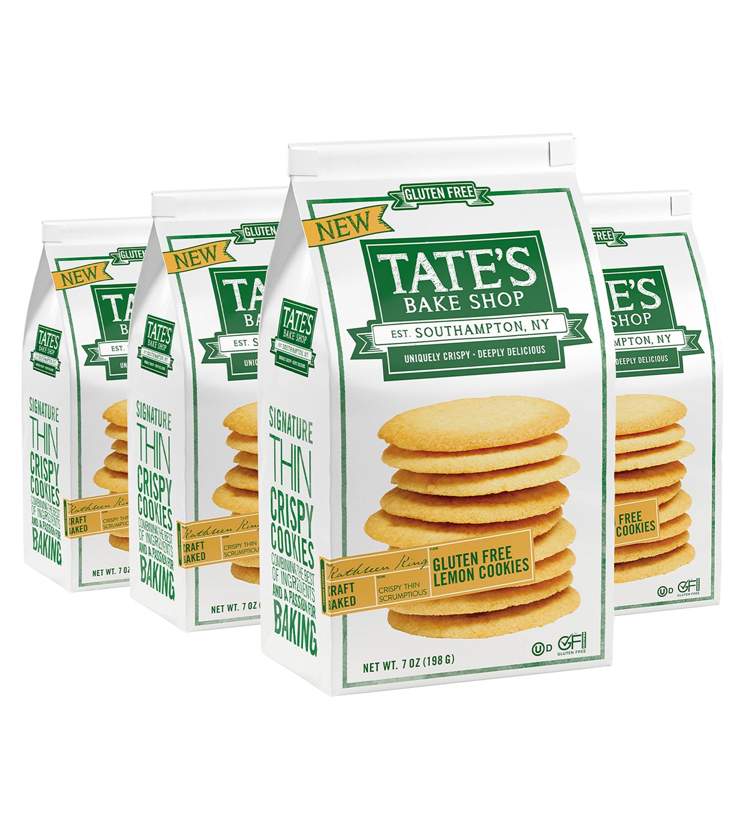 Tate's Bake Shop Gluten Free Lemon Cookies - 4 Bags | Delicious Gluten Free Snack - Buy Online on GoSupps.com