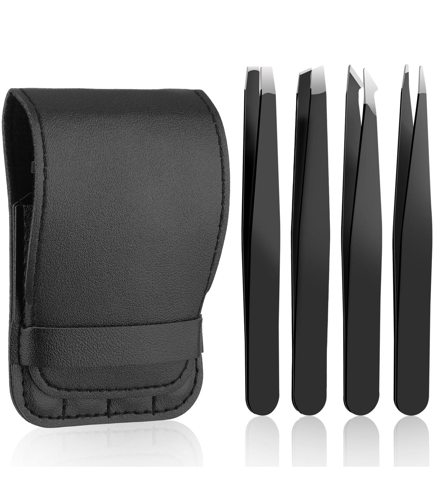 YUXIANLB Precision Tweezers for Facial Hair Women & Men Professional Stainless Steel Tweezers for Blackhead and Ingrown Hair Removal Eyebrows Plucking Beauty Tool for Women (Black) - Buy Online on GoSupps.com