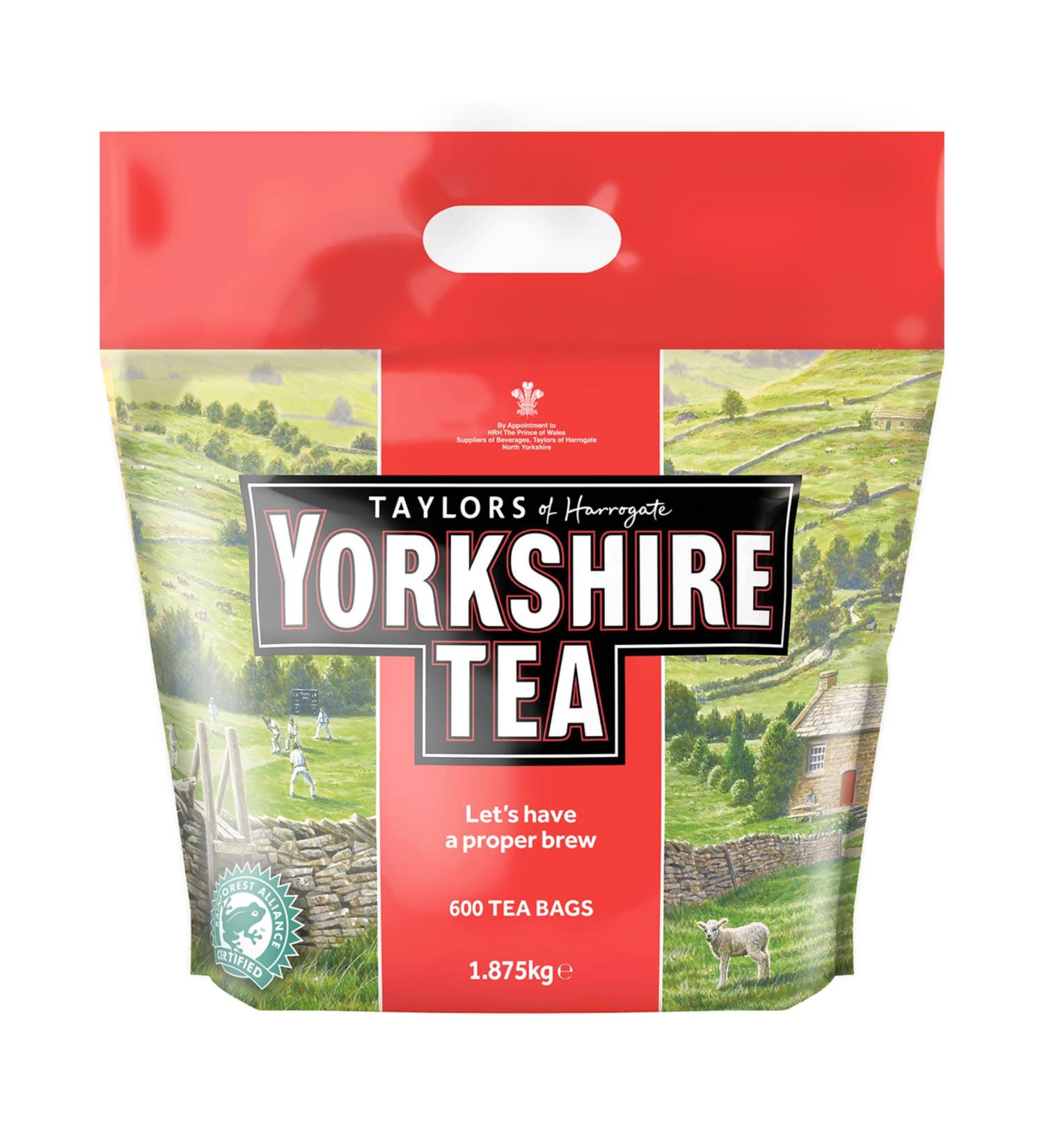 Buy Yorkshire Tea - Refreshing Strong Black English Tea - 600 Bags - Responsibly Sourced - International Shipping - Buy Online on GoSupps.com