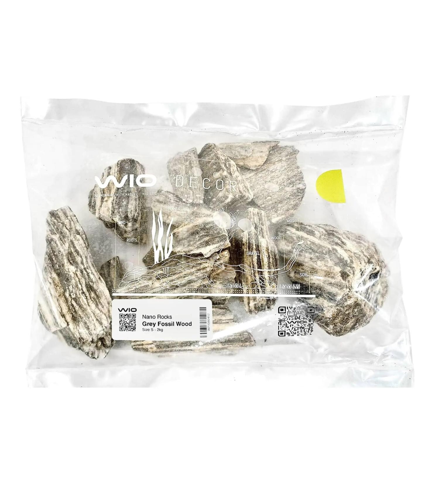 Aqua Essentials Wio Grey Fossil Wood Nano Rocks - 2kg