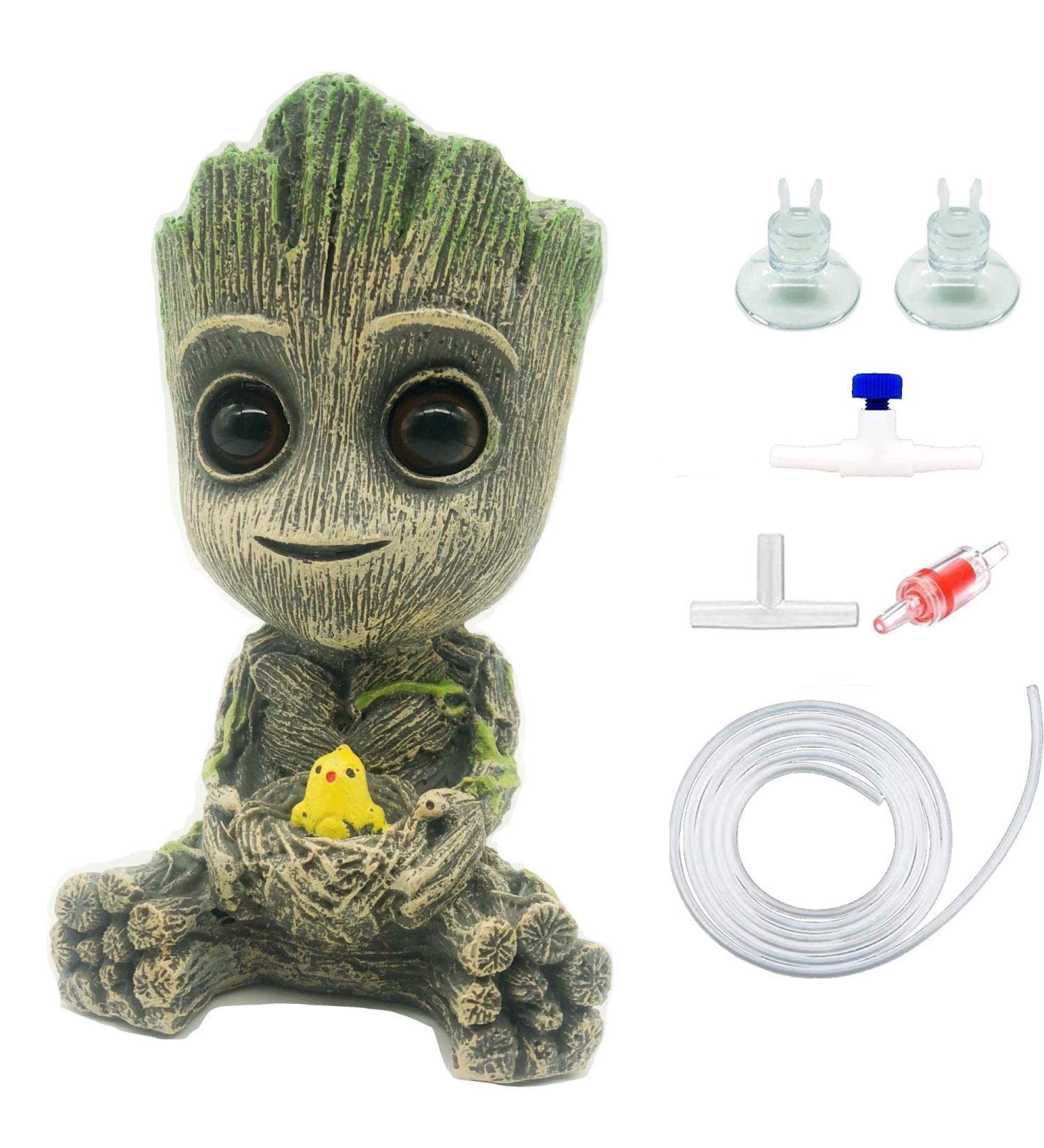 AnxunJim Aquarium Groot Air Bubbler Set - Fish Tank Air Stone Decorations - Buy Online on GoSupps.com