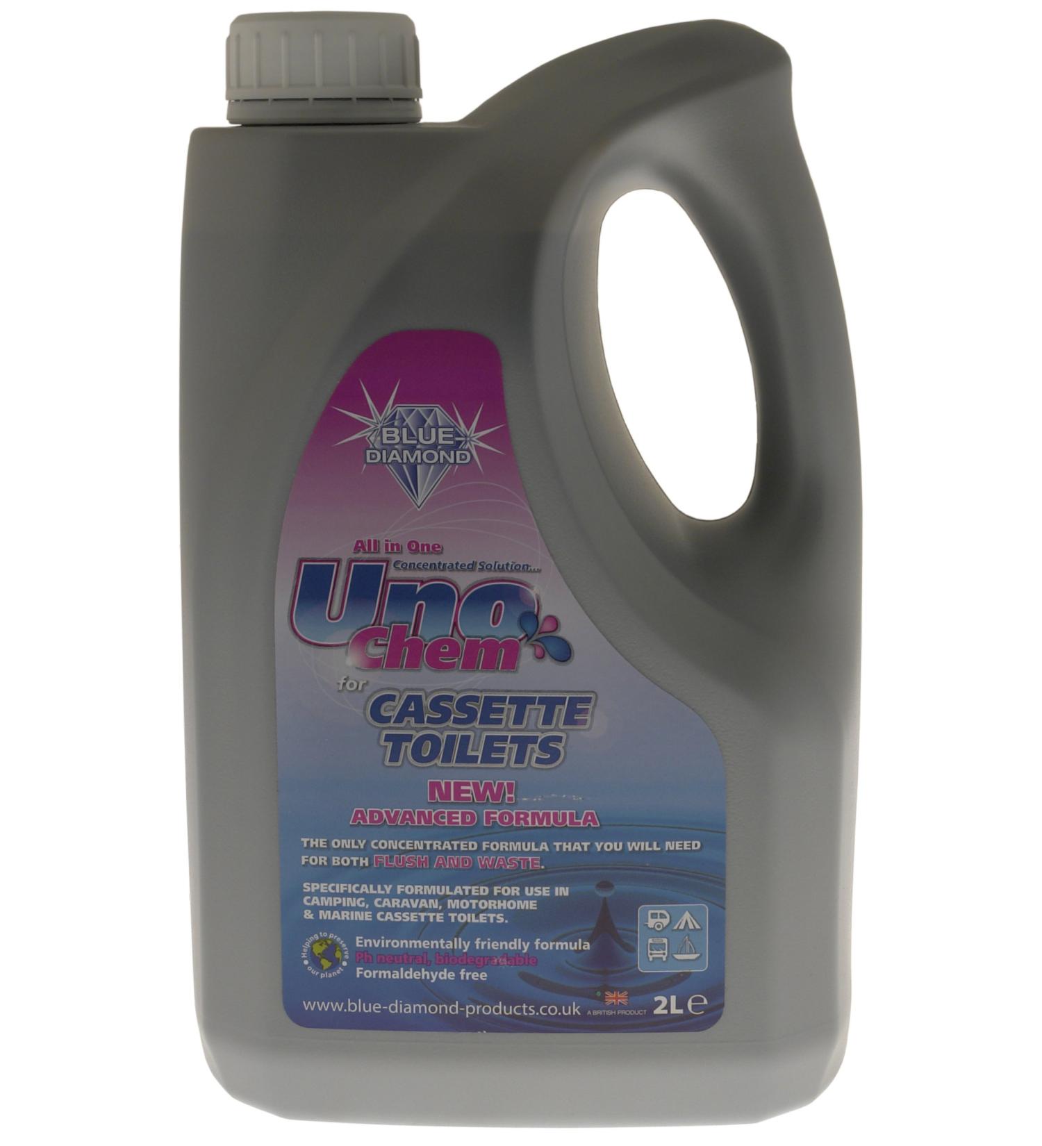 Blue Diamond All in 1 Uno Chem Toilet Cleaner - Grey 2 Litres