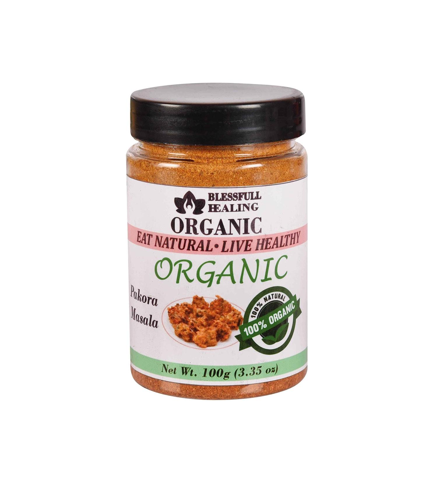 Blessfull Healing Organic Pakora Masala 100 Gram Airtight Container (Packing May Vary) 100 Gram 3.35 oz - Buy Online on GoSupps.com