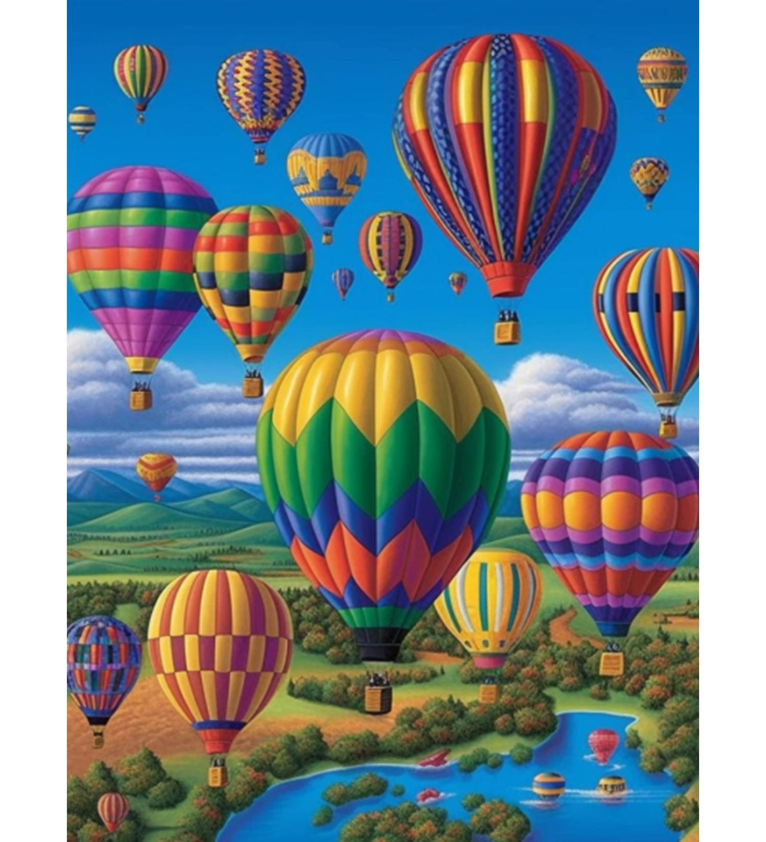 VAIIEYO 5D Diamond Painting Kit - Balloon River Full Drill Round Rhinestone Craft Canvas 12x16 - Buy Online on GoSupps.com
