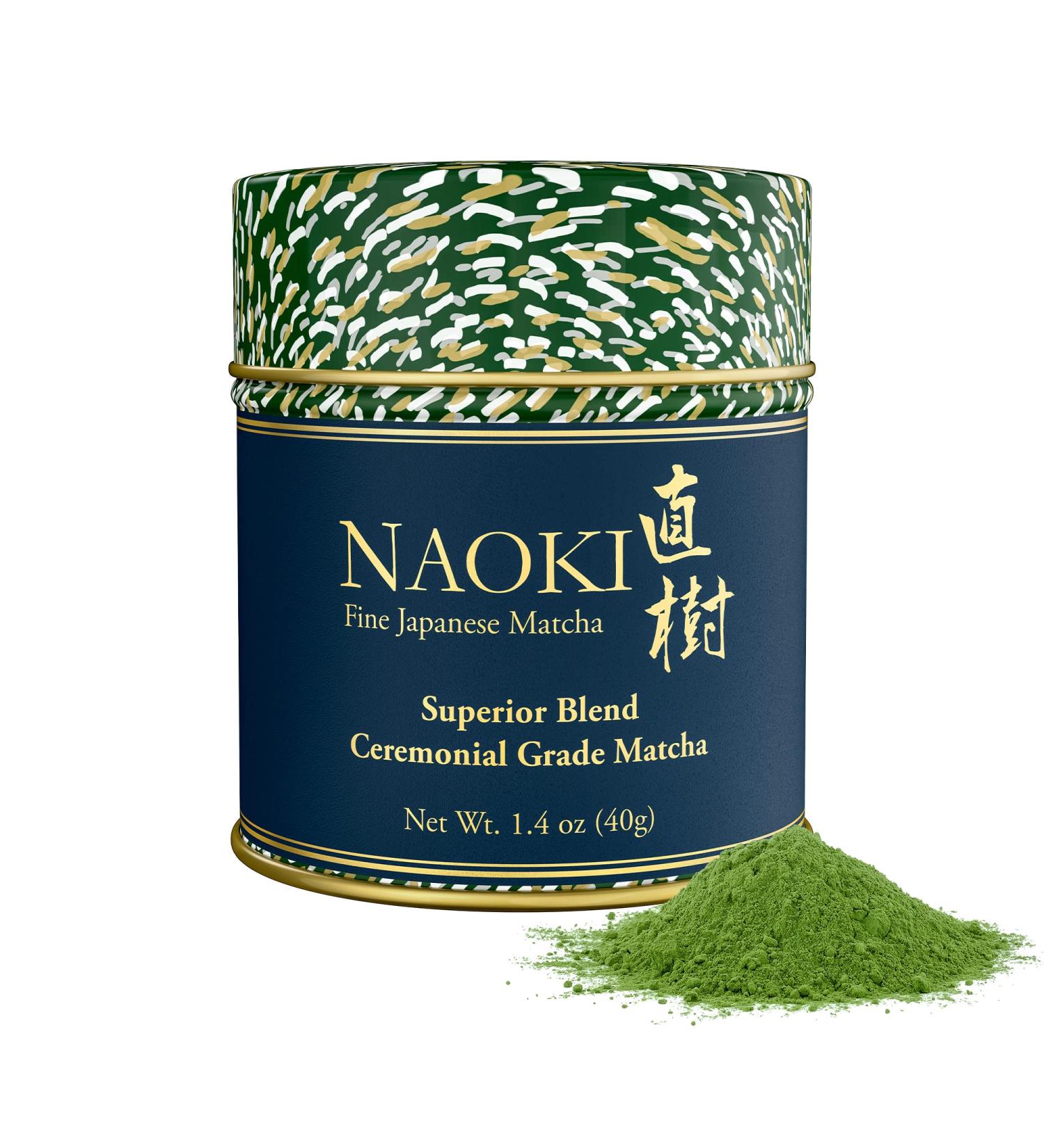 Naoki Matcha Superior Ceremonial Blend - Authentic Japanese First Harvest Green Tea Powder from Uji Kyoto - 40g/1.4oz - Buy Online on GoSupps.com