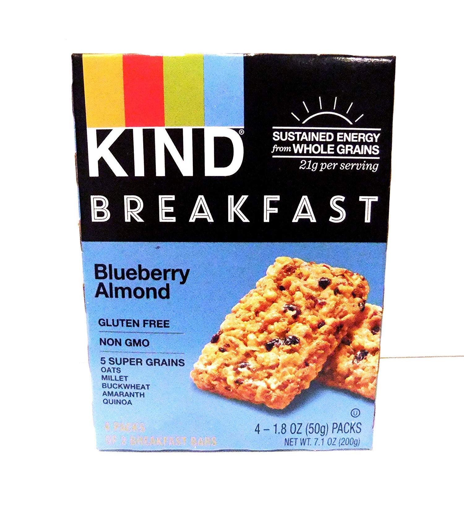 Kind Blueberry Almond Breakfast Bars 8 Count (Pack of 4)
