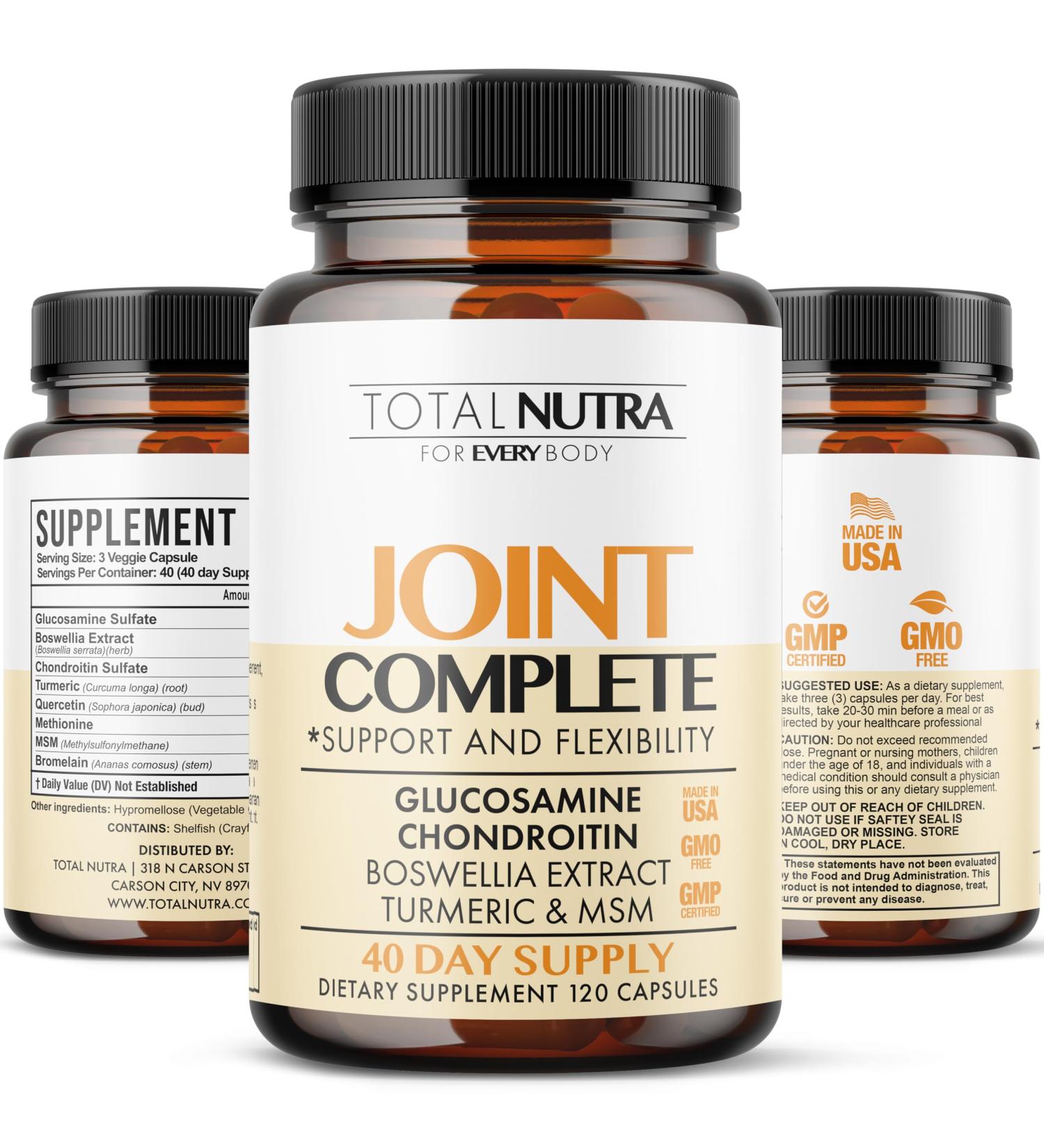 Glucosamine Chondroitin MSM Turmeric 2100mg Advanced Joint Support Capsules for Enhanced Mobility & Bone Health | Best Supplement for Adults - Buy Online on GoSupps.com