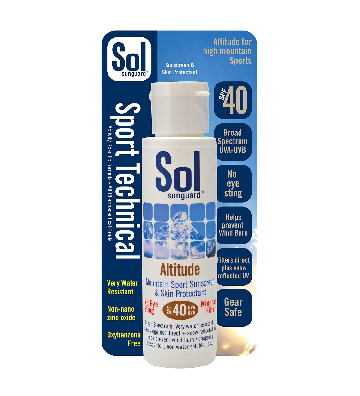 SOL Sunguard Altitude Mountain Sport Sunscreen Skin Protection 3OZ Altitude