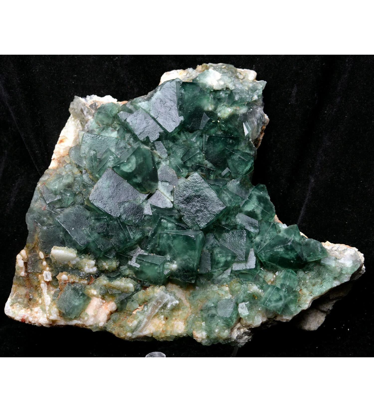 Natural Crystal Rough 9.35lb Natural Green Cubic Fluorite Crystal Cluster Specimen - Buy Online on GoSupps.com