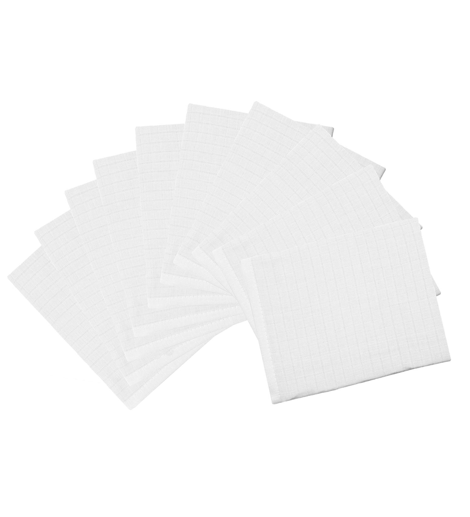 ZOLLNER Set of 10 Baby Washcloths - Soft Cotton 17x22 cm White - Perfect for Gentle Cleansing - Buy Online on GoSupps.com