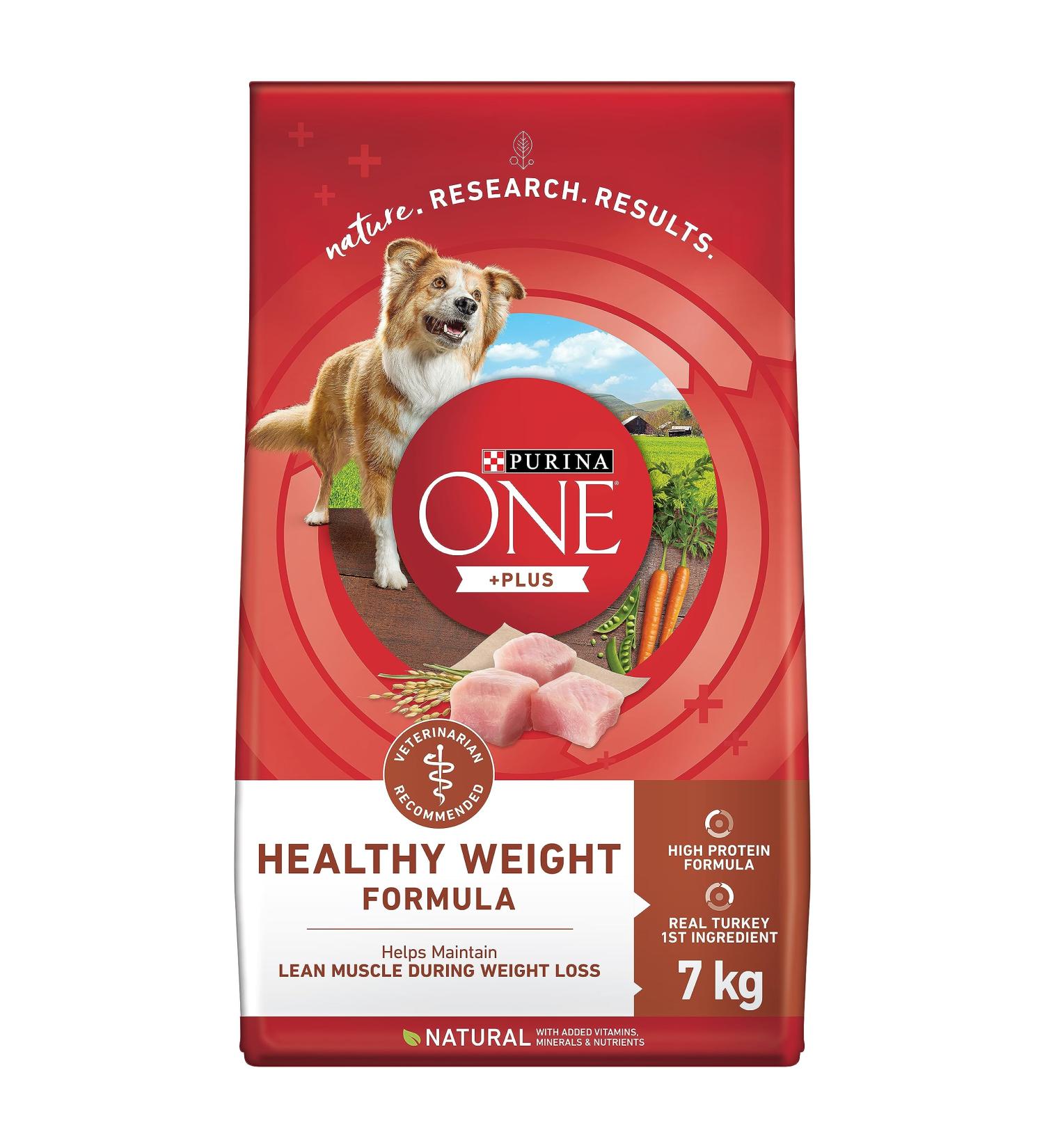 Purina ONE +Plus Dry Dog Food Healthy Weight with Turkey - 7 kg Bag - Buy Online on GoSupps.com