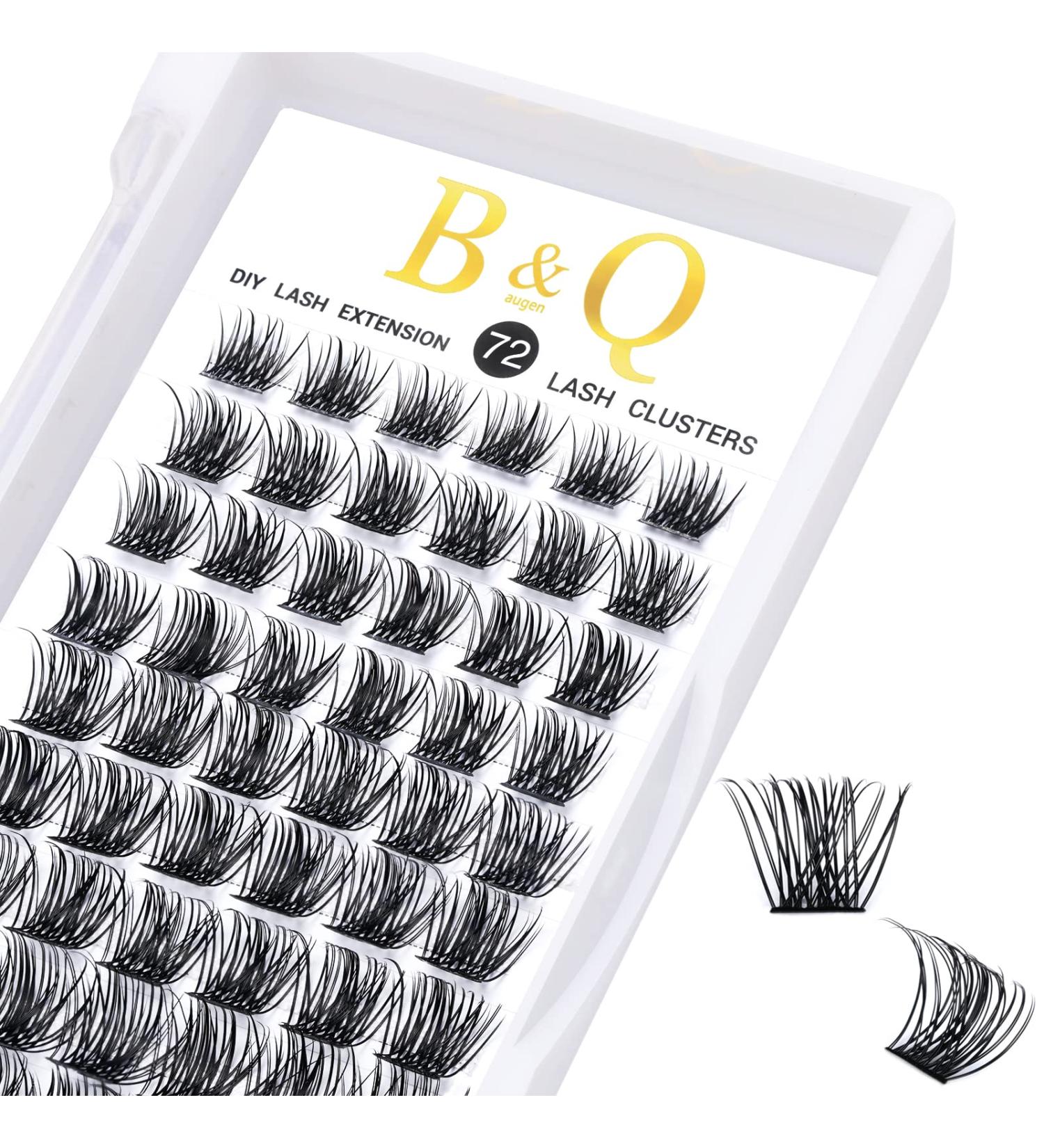 Eyelash Extensions for Beginners - D Curl 10mm Individual Eyelashes | 72 PC Reusable DIY Tufts (B09) - Buy Online on GoSupps.com