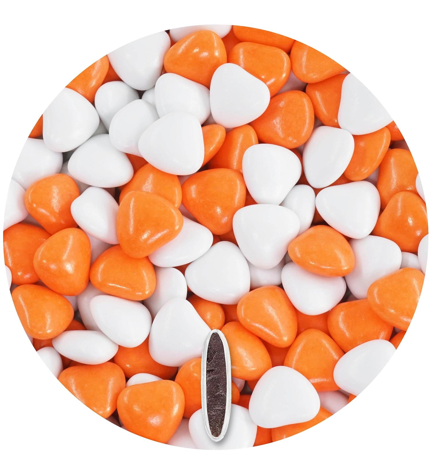 1kg Chocolate Cherry Dragees Mix - White-Orange Shine | Perfect for Weddings Baptisms & Communions | Alternative to Chocolate Dragees & Almond Hearts | Shop Internationally! - Buy Online on GoSupps.com