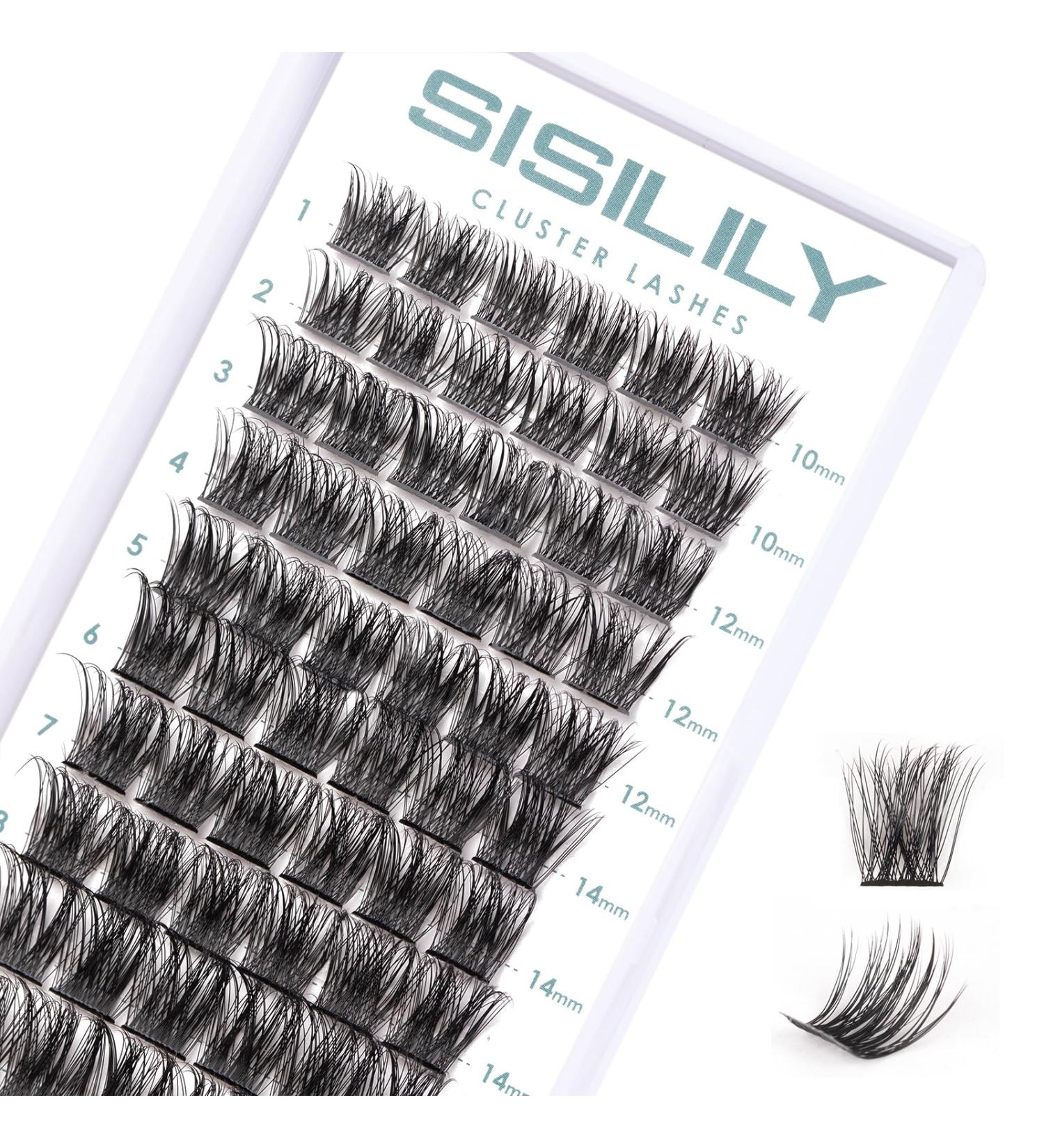 SISILILY Individual Cluster Lashes 72 Clusters C D Curl | DIY Lash Extensions 10-16mm Wispy Fluffy Reusable False Eyelashes - DM28 Mix - Buy Online on GoSupps.com