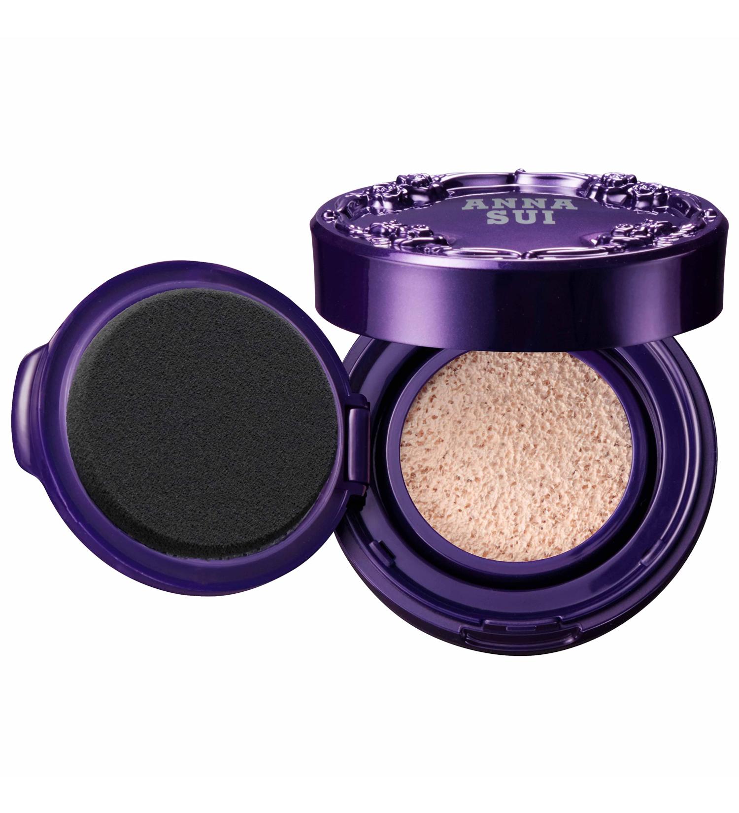 ANNA SUI Illuminating Cushion Compact 01 - Moisturizing, Refining, and Glossy Finish - 0.28 oz - Case and Sponge Included - Buy Online on GoSupps.com