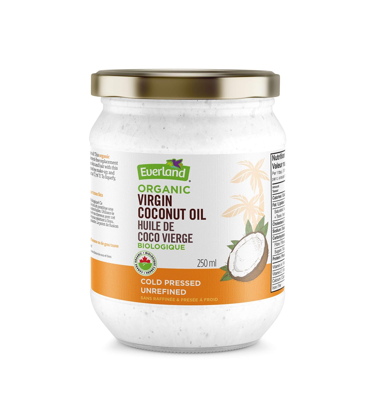 Everland Virgin Coconut Oil Glass Bottle 250 ml (Pack of 1) - Buy Online on GoSupps.com