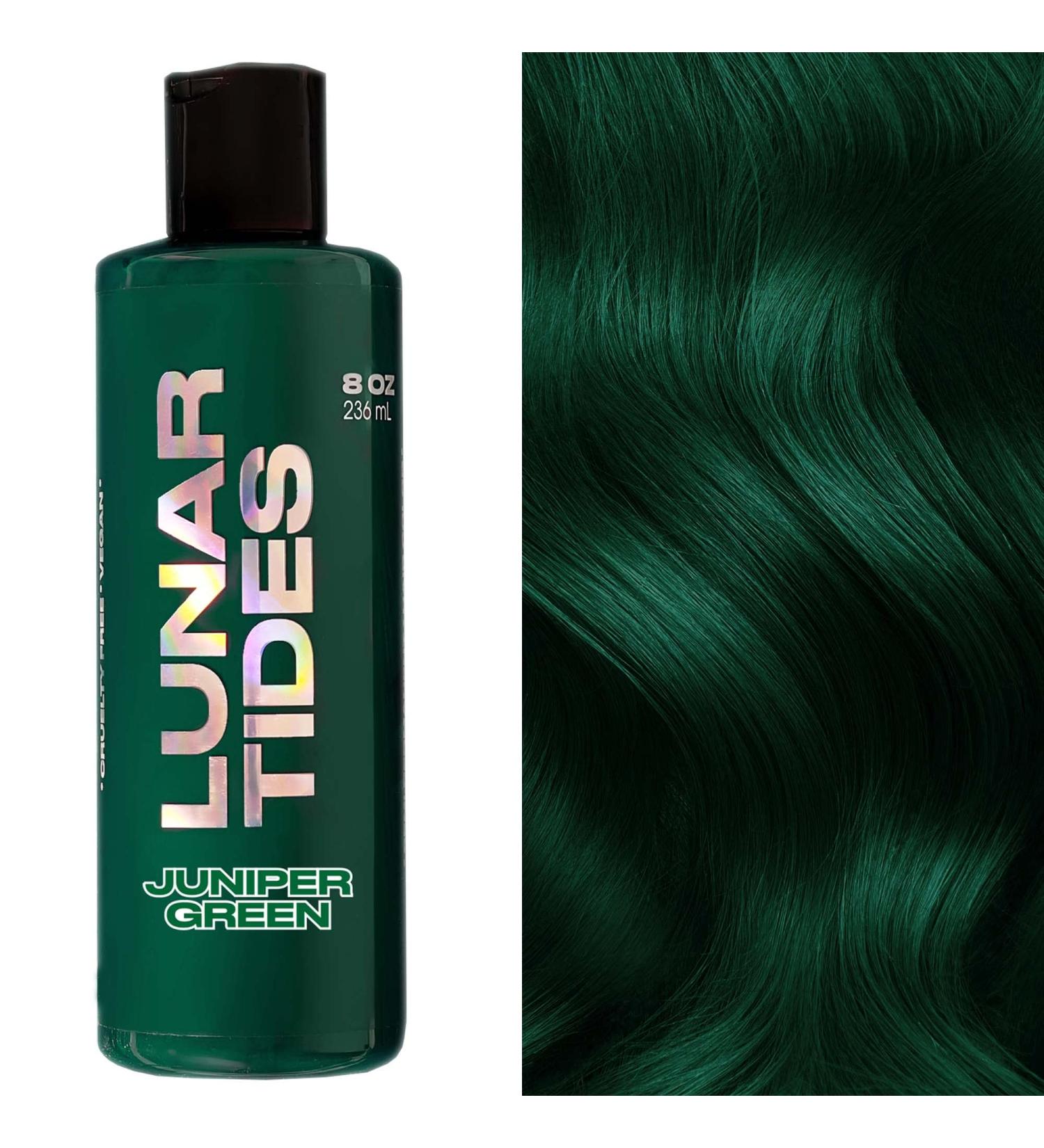 Lunar Tides Juniper Green Hair Dye - Semi-Permanent Color 8 oz | Vibrant Green Hair - International Shipping Available - Buy Online on GoSupps.com