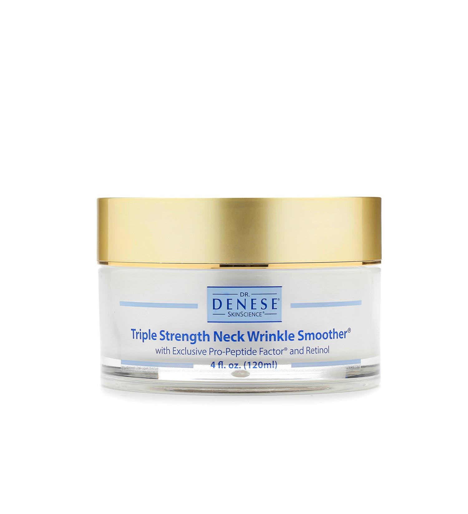 Dr. Denese SkinScience Triple Strength Neck Wrinkle Smoother with Peptide Technology & Retinol - Paraben-Free - 4oz - Buy Online on GoSupps.com