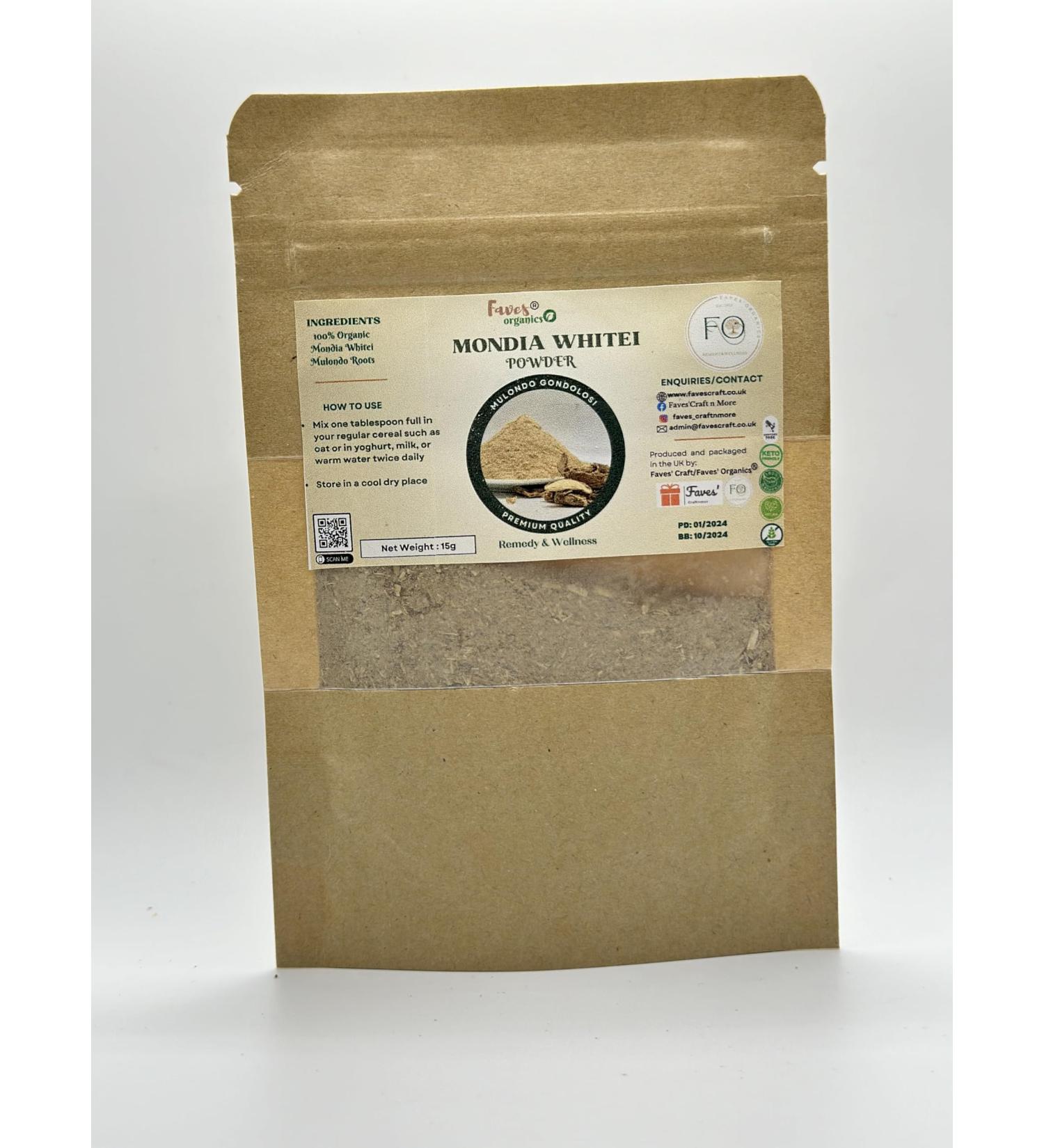 Mondia Whitei Roots Powder Mulondo Gondolosi (25g) - Buy Online on GoSupps.com