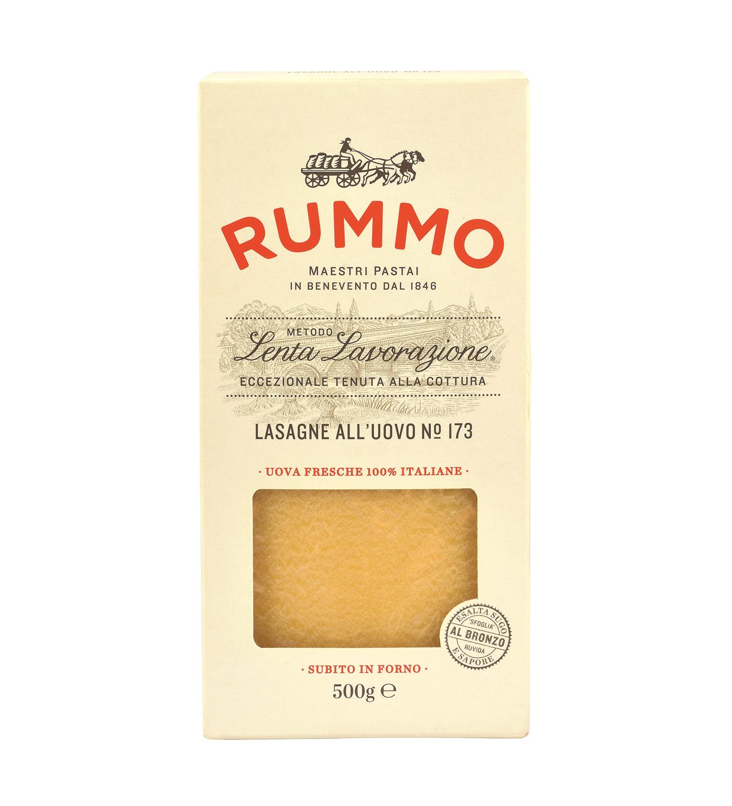 Rummo Lasagna No. 173 Authentic Italian Pasta Made with Durum Semolina Wheat and Eggs 500g (Pack of 1) - Buy Online on GoSupps.com