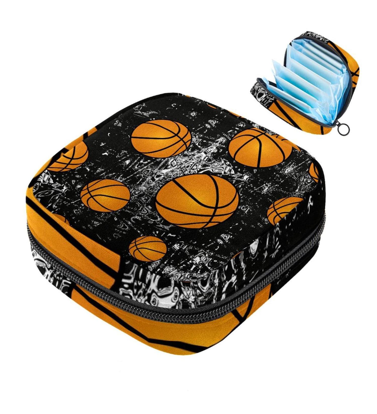 Shop Stylish Basketball Ball Marble Women s Napkin Storage Bags & Portable Period Pockets - Perfect for Teens & Moms! - Buy Online on GoSupps.com