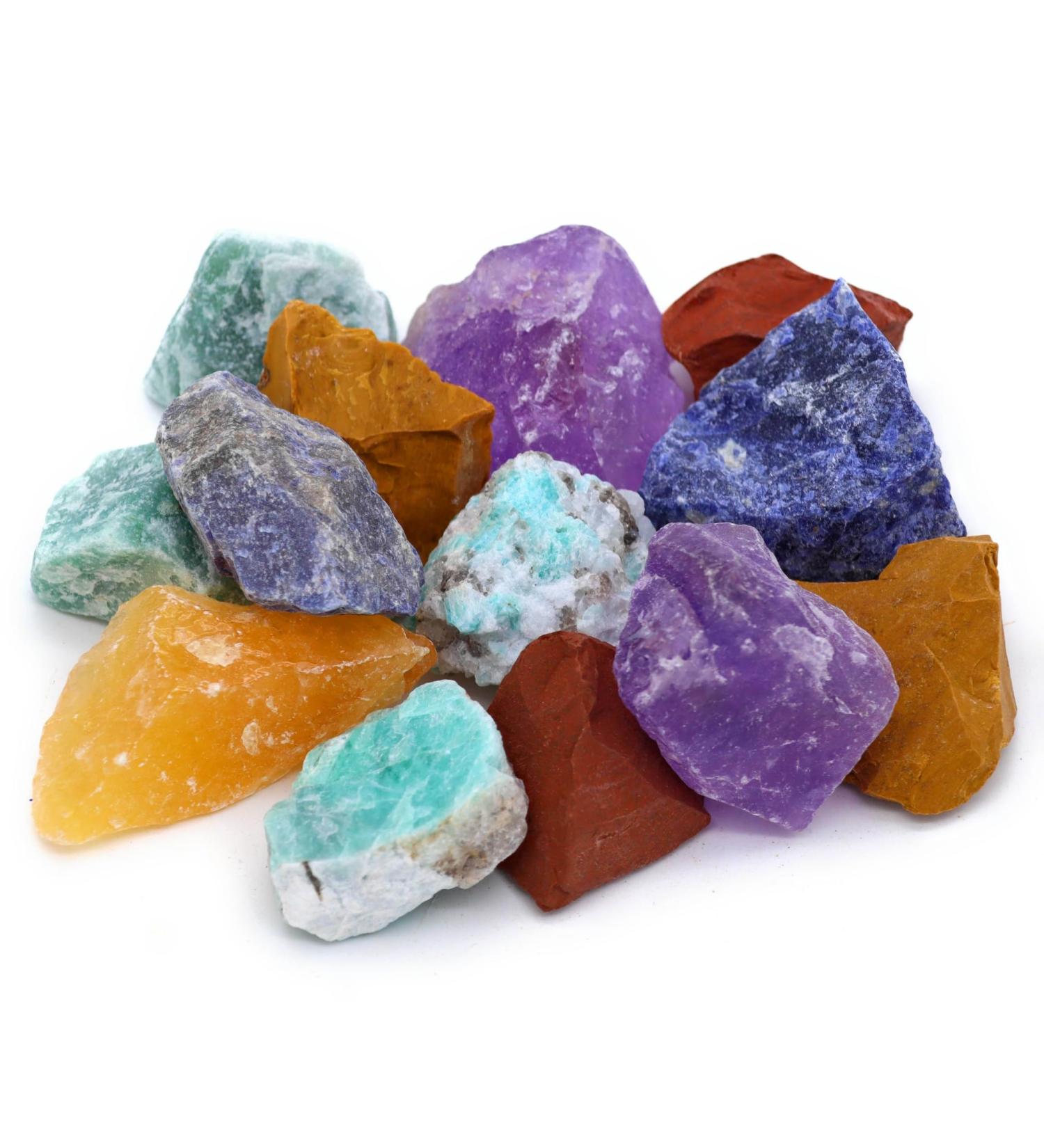 Buy Lavisa Premium Healing Stones & Gemstones Set - 100% Natural Chakra Crystals for Decoration & Water Treatment | Enhance Well-being with 7 Chakra Minerals - Buy Online on GoSupps.com