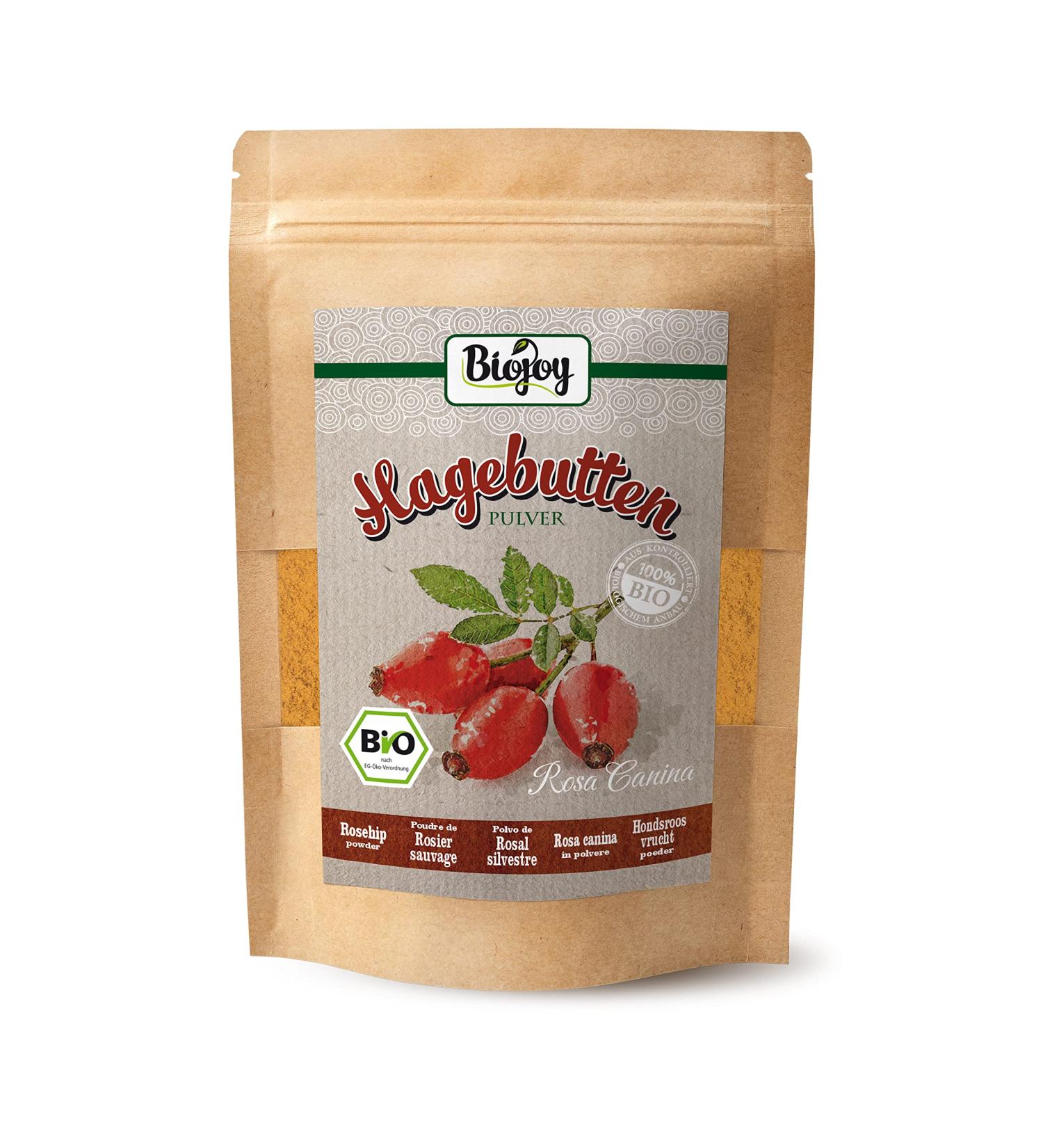 Biojoy Rose hip powder BIO (250g) Rosehip powder no additives (Rosa Canina) - Buy Online on GoSupps.com