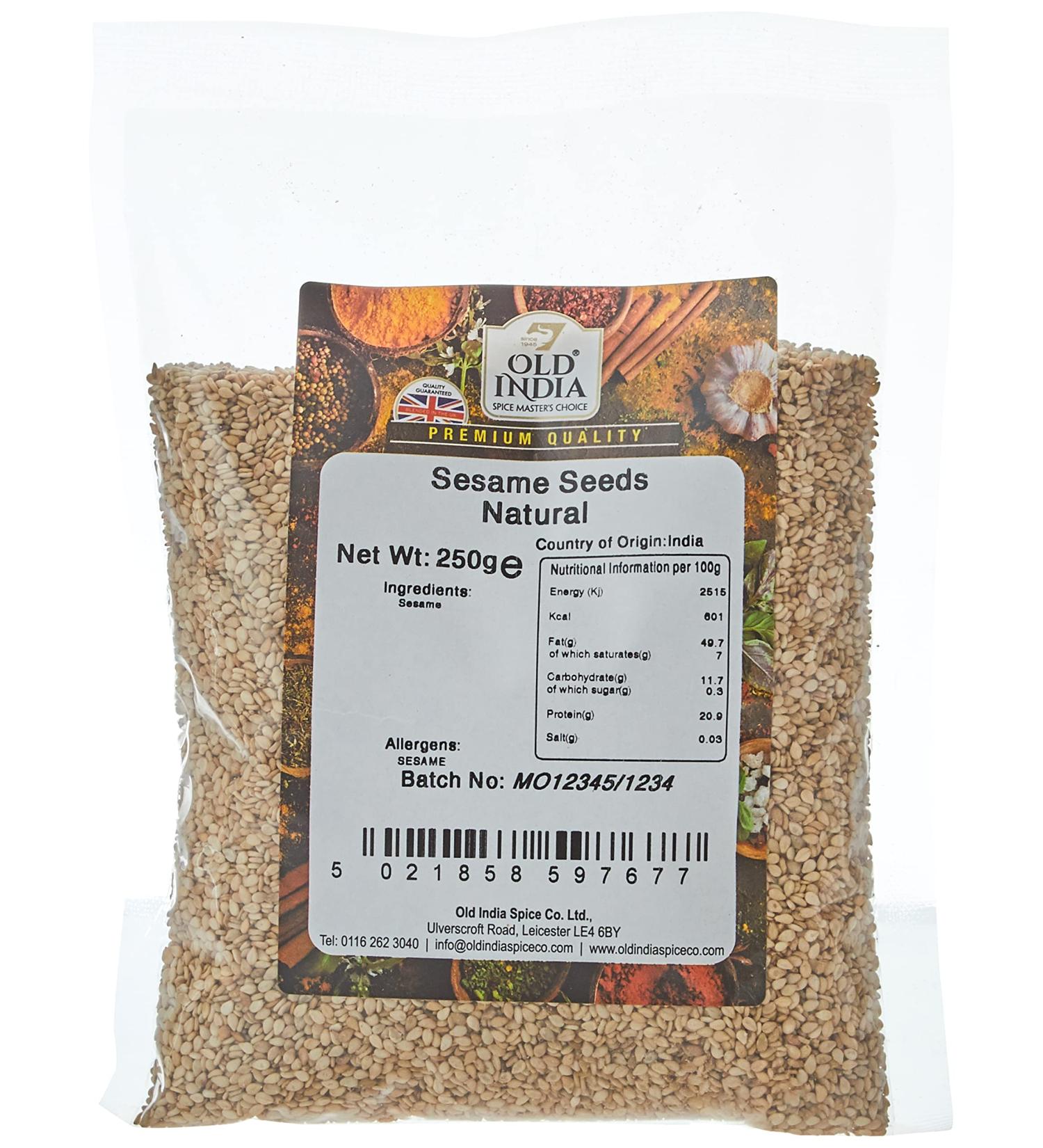 Old India Sesame Seeds Natural 250g - Buy Online on GoSupps.com