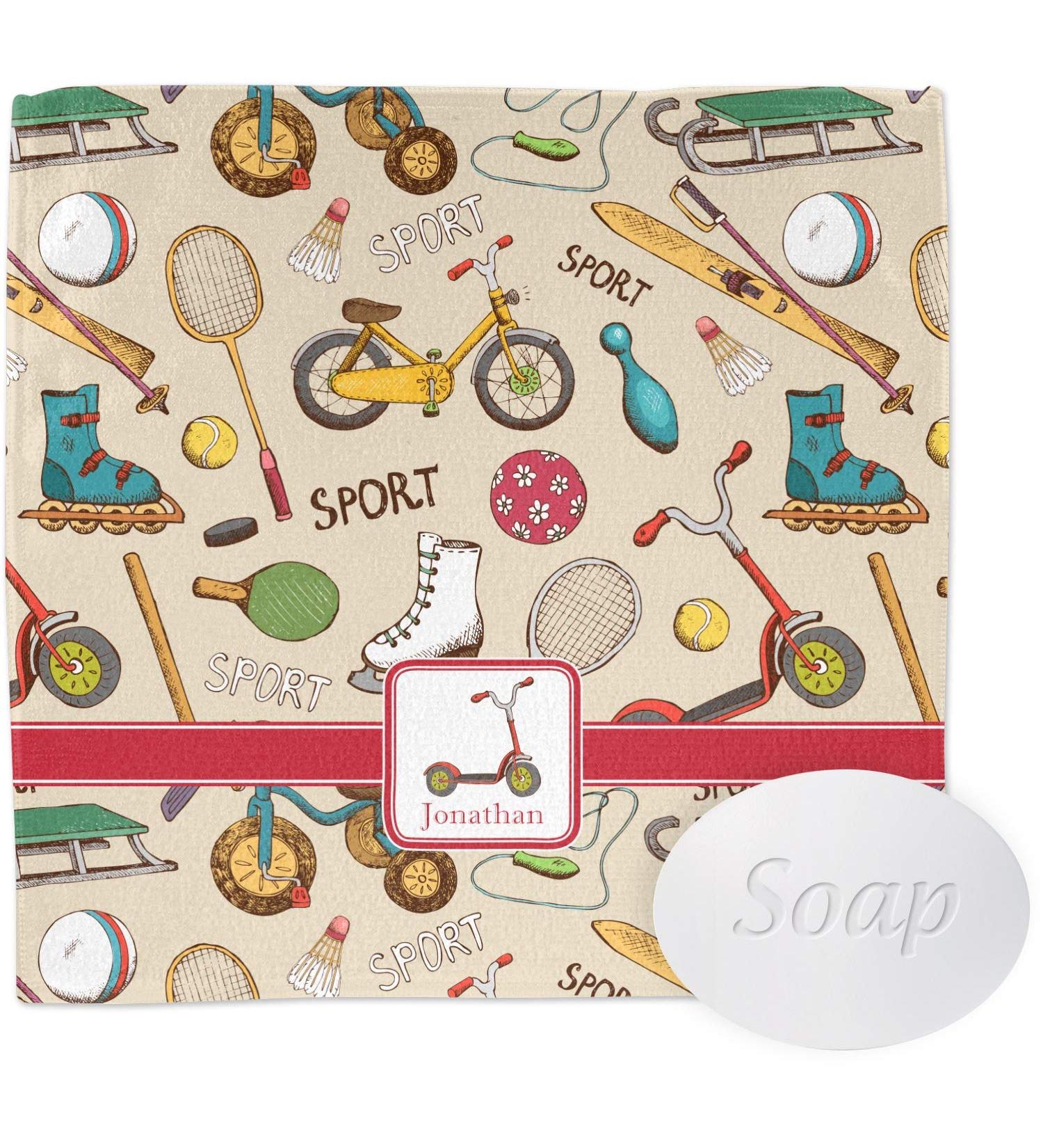 YouCustomizeIt Personalized Vintage Sports Washcloth