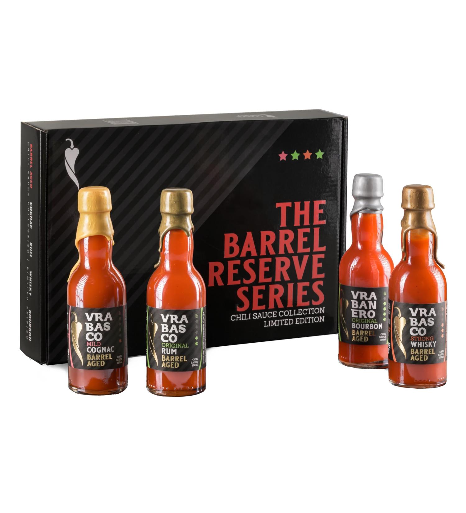 I LOVE SPICY The Barrel Reserve Series Coffret 4 Sauces Piquantes Vieillies en F ts de Ch ne dition Limit e Coffret Cadeau Gourmet Barrel Aged Collection 4 x100 ml - Buy Online on GoSupps.com