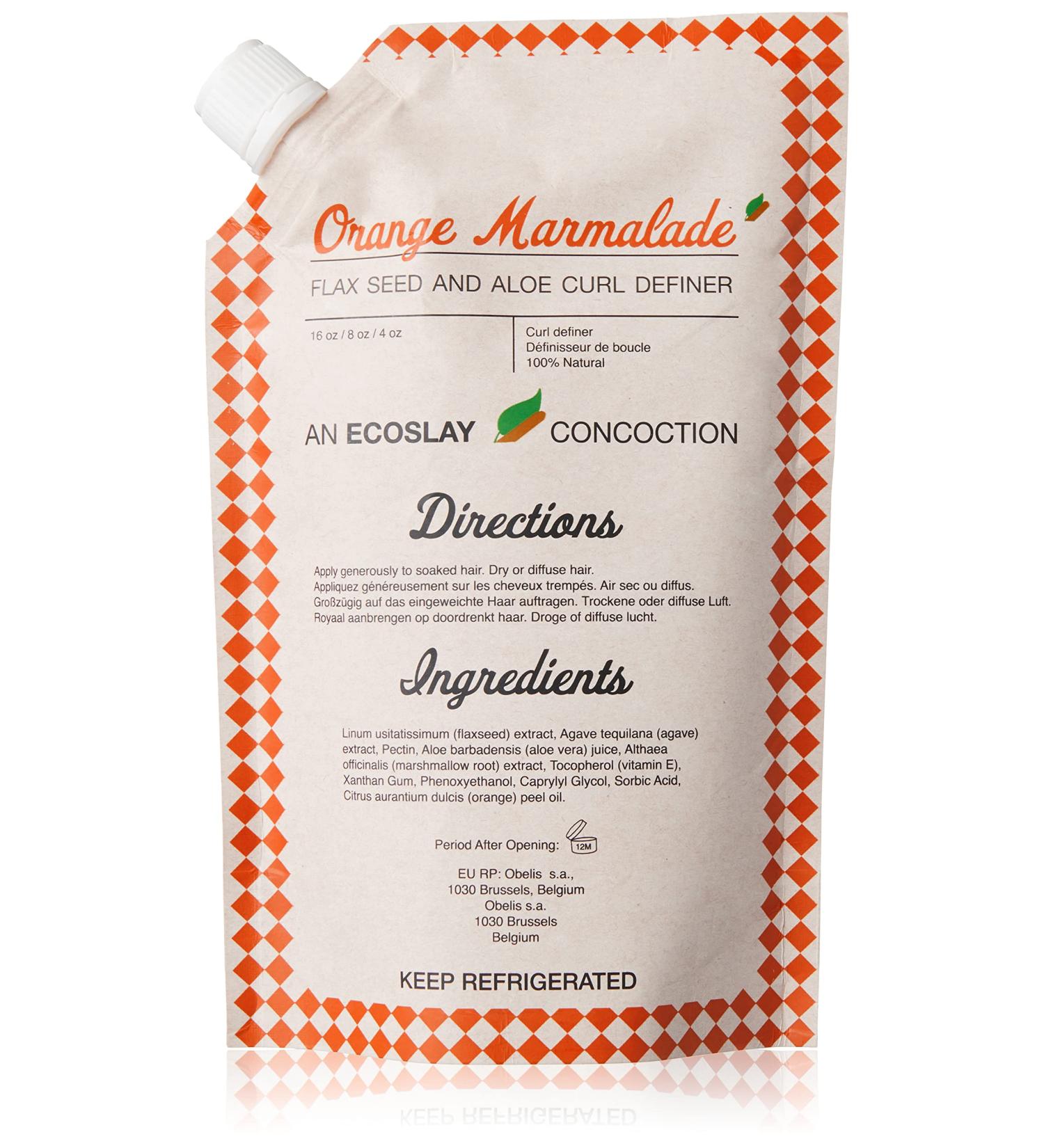 Ecoslay Orange Marmalade Curl Definer Gel | 16 oz | For Wavy, Curly, Coily, and Kinky Hair - Buy Online on GoSupps.com